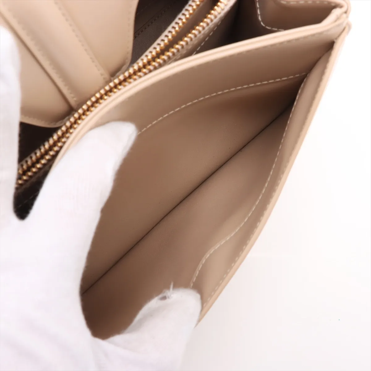 16saise small leather 2WAY handbag beige — view 12