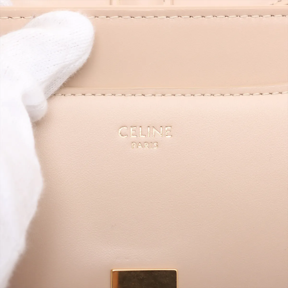 16saise small leather 2WAY handbag beige — view 13
