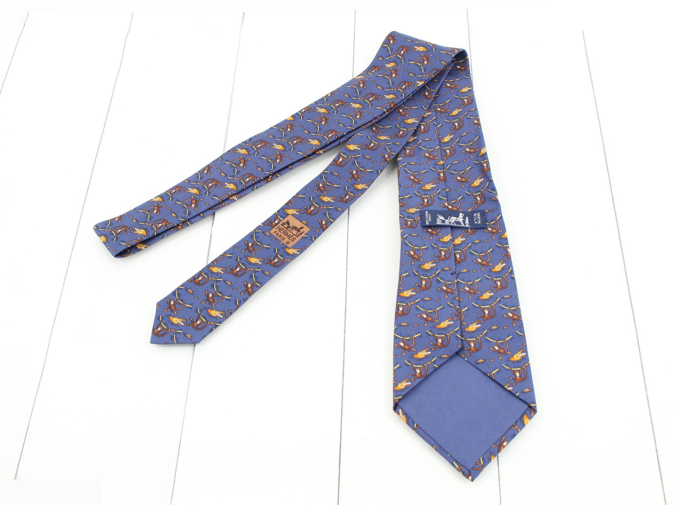 tie, monkey and crocodile design. — view 2