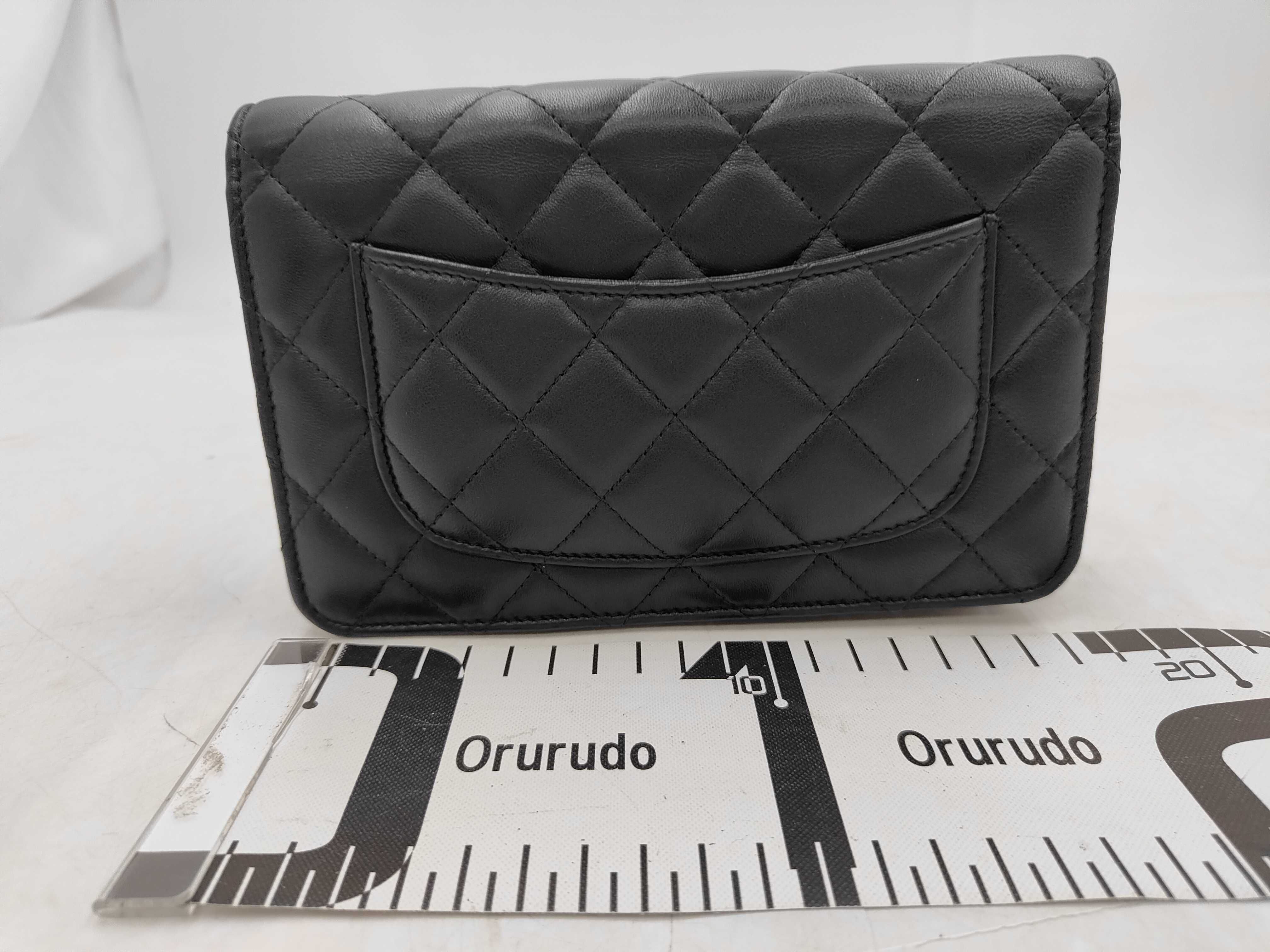 Chain Wallet Rhinestone Lambskin Random Plate Tag Shoulder Bag — view 2