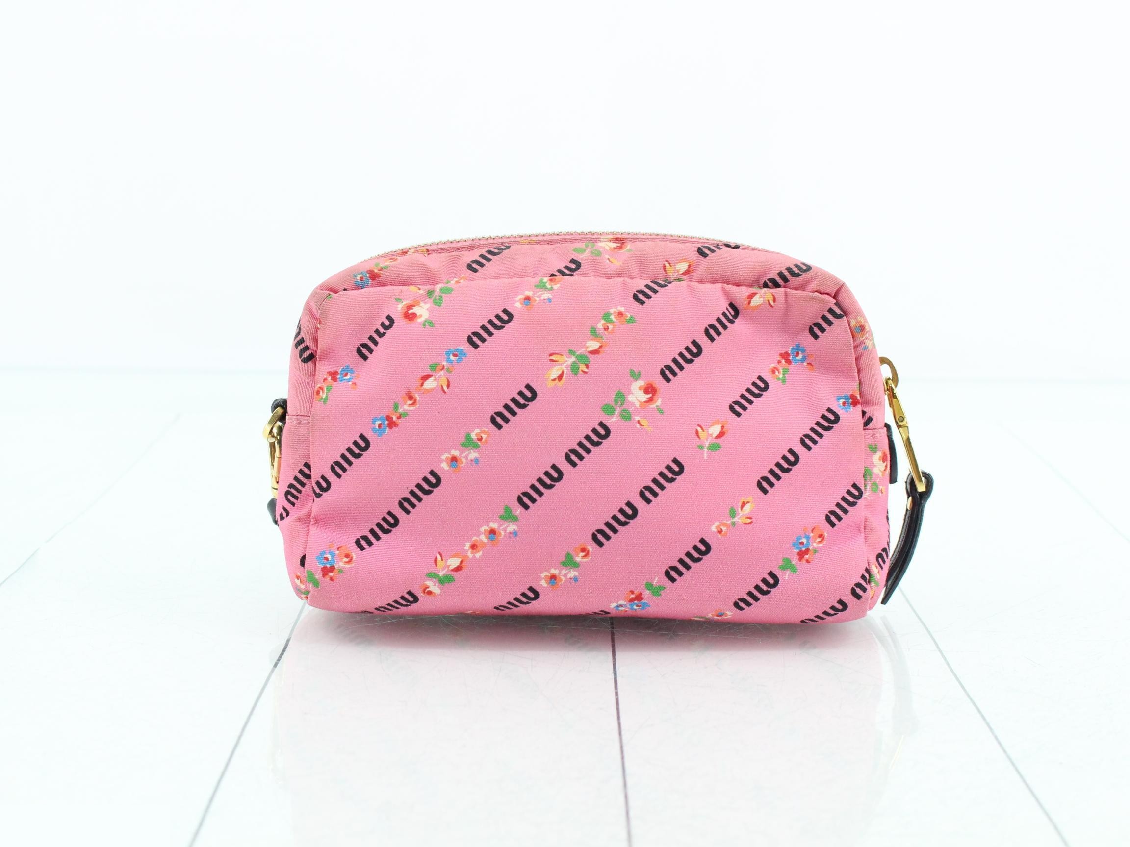 Logo floral pattern pouch — view 2