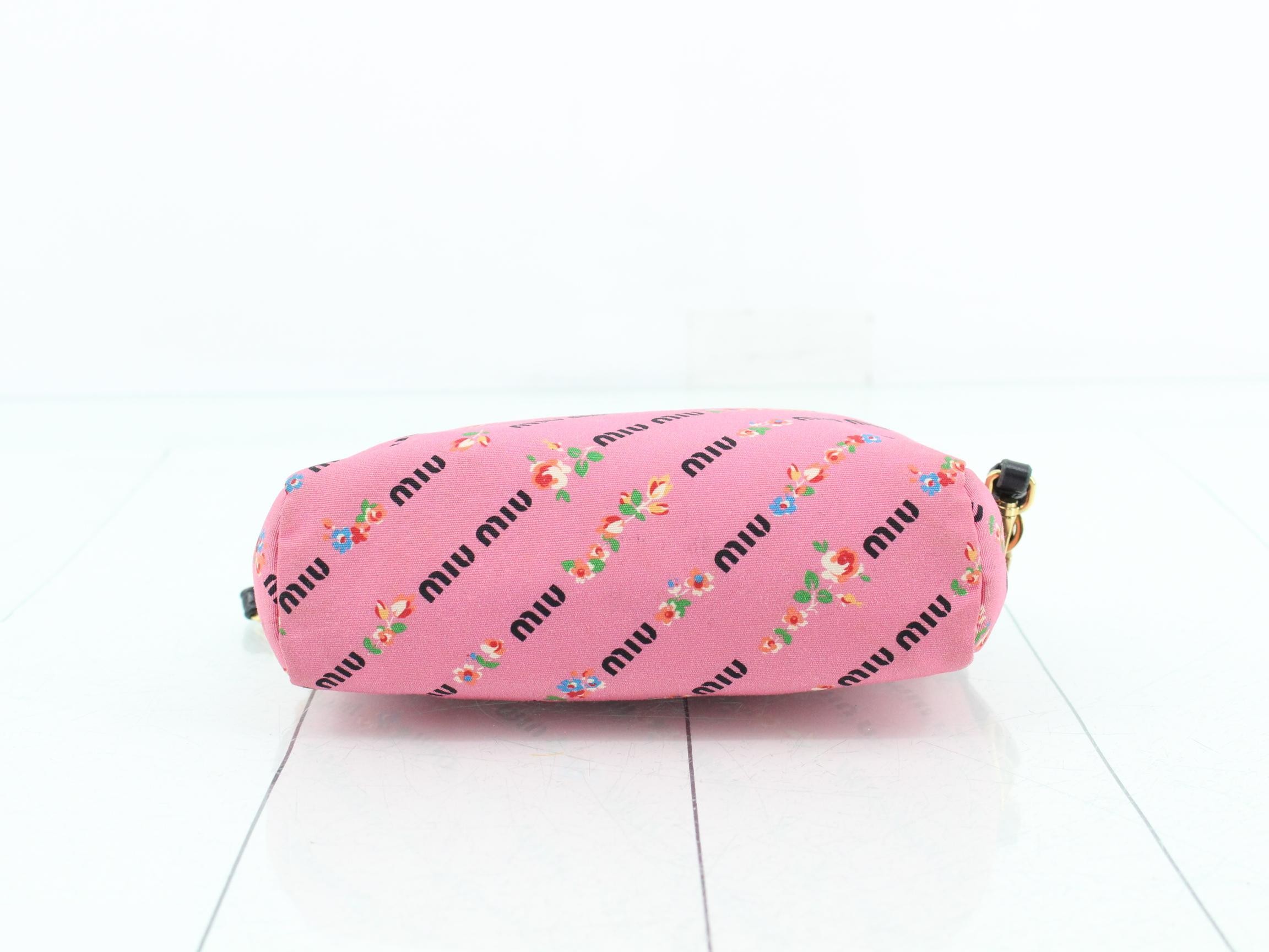Logo floral pattern pouch — view 3