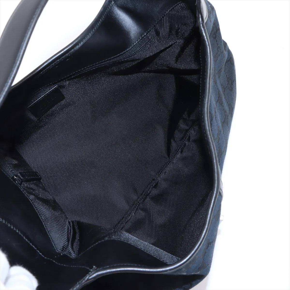 GG Canvas Jackie Canvas x Leather Shoulder Bag Black 001 4075 — view 7