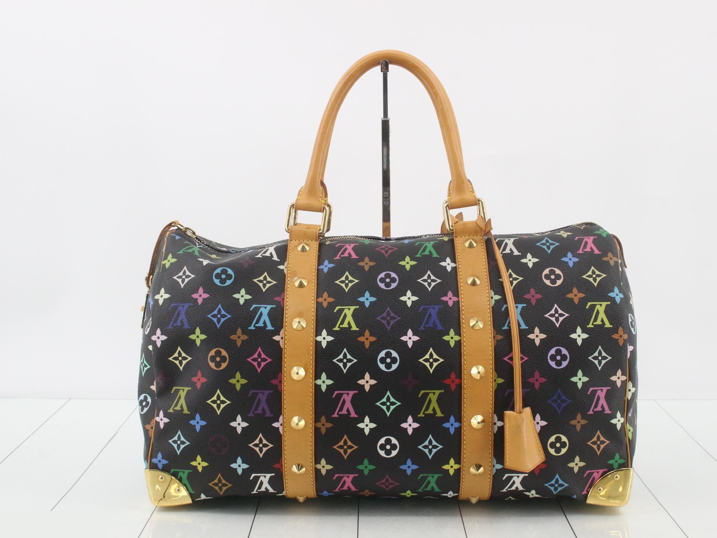 Monogram Multicolor Keepall 45 Noir Boston Bag — view 2