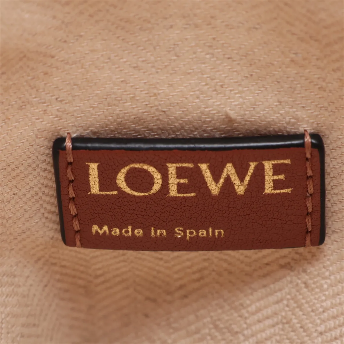 Repeat Anagram Cubie Canvas x Leather Handbag, Beige x Brown — view 8