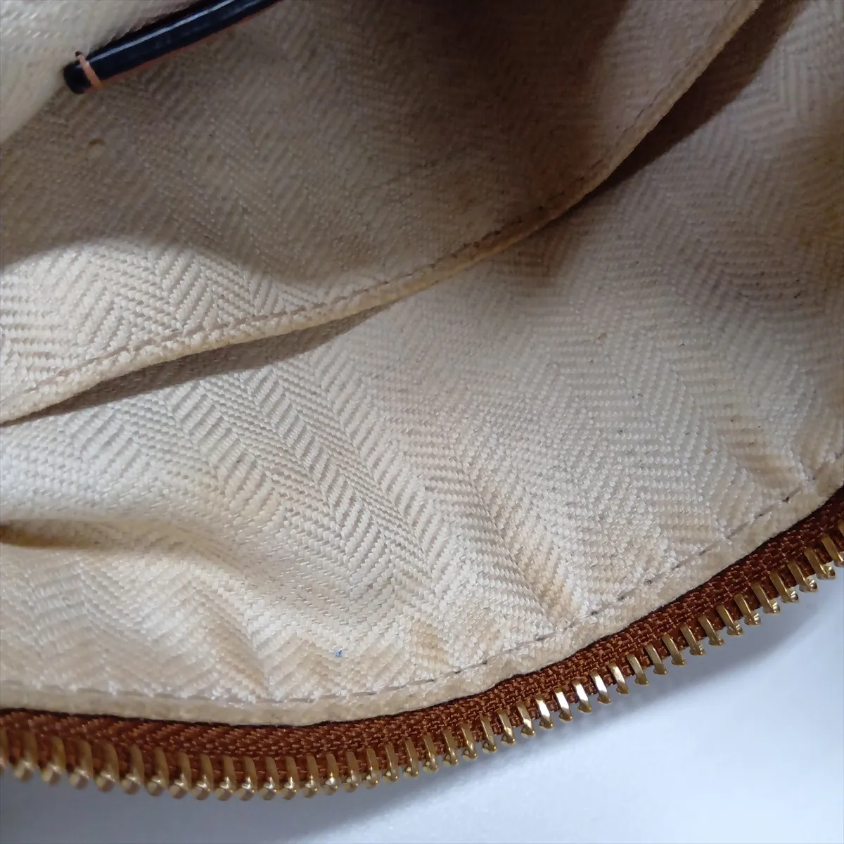 Repeat Anagram Cubie Canvas x Leather Handbag, Beige x Brown — view 10