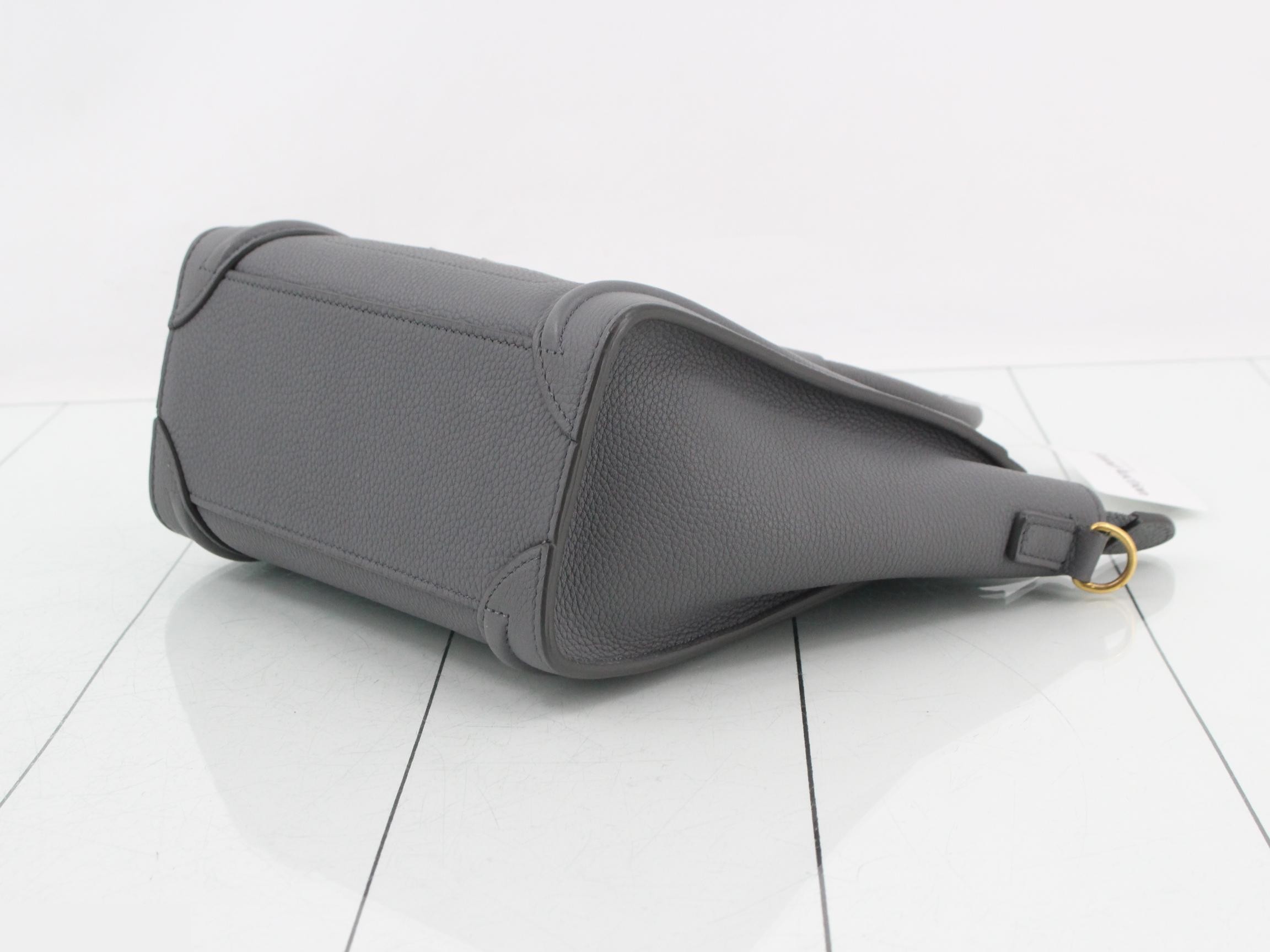 Luggage Nano 2-Way Handbag, Gray — view 6