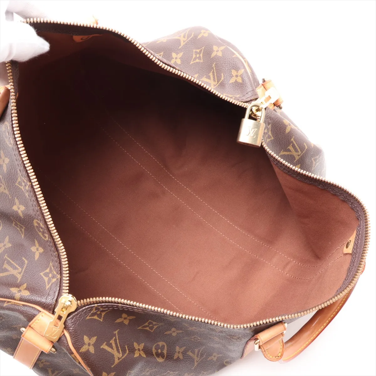 Monogram Keepall Bandoulière 45 M41418 FL0092 Brown with initials — view 7