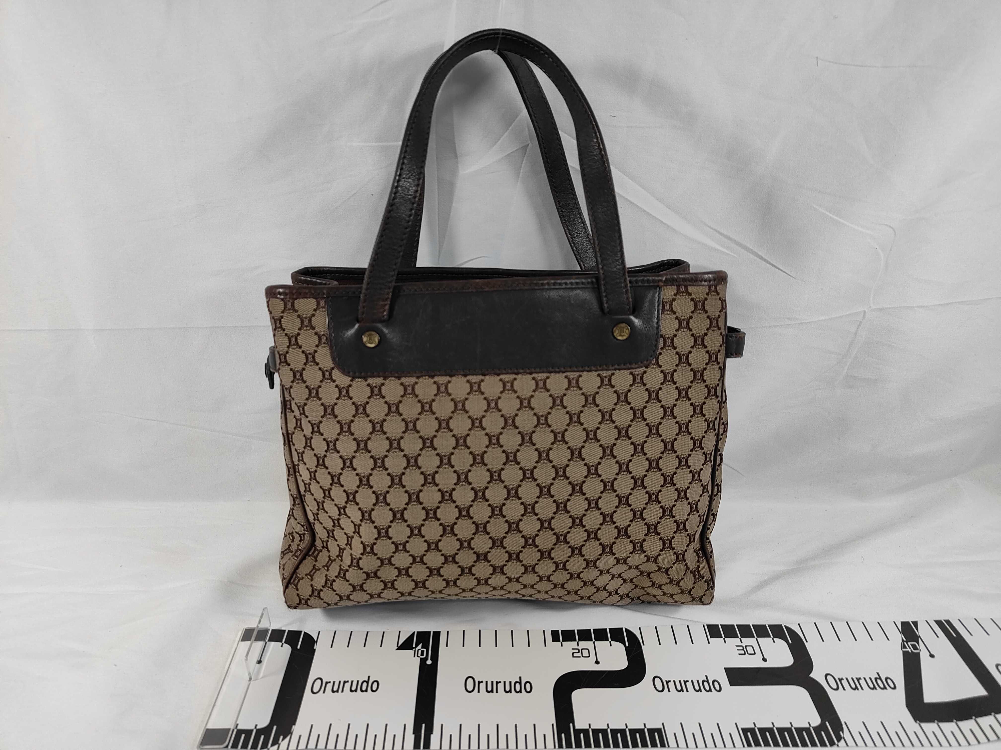 Canvas x Leather Handbag Tote Bag — view 2