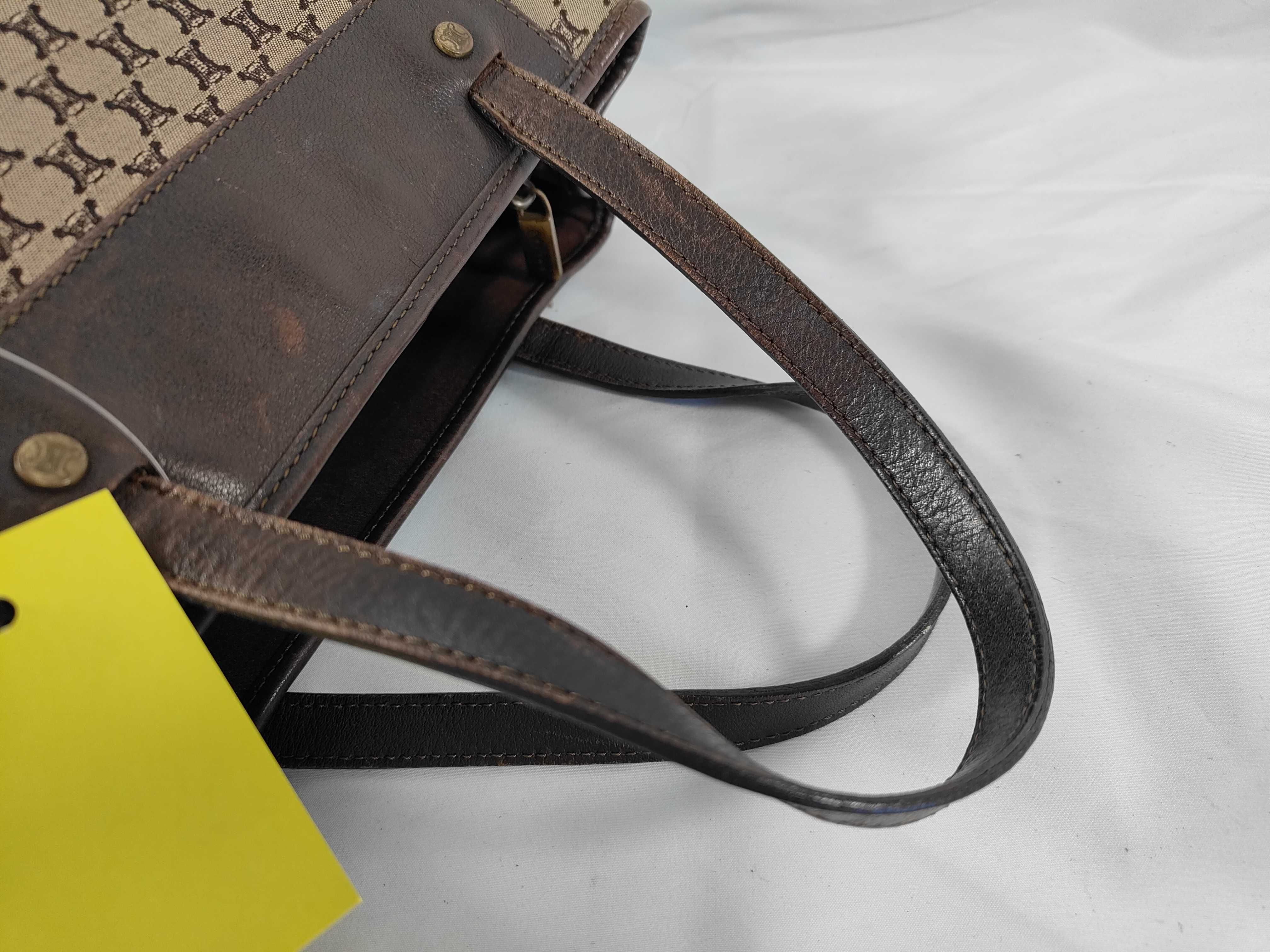 Canvas x Leather Handbag Tote Bag — view 3