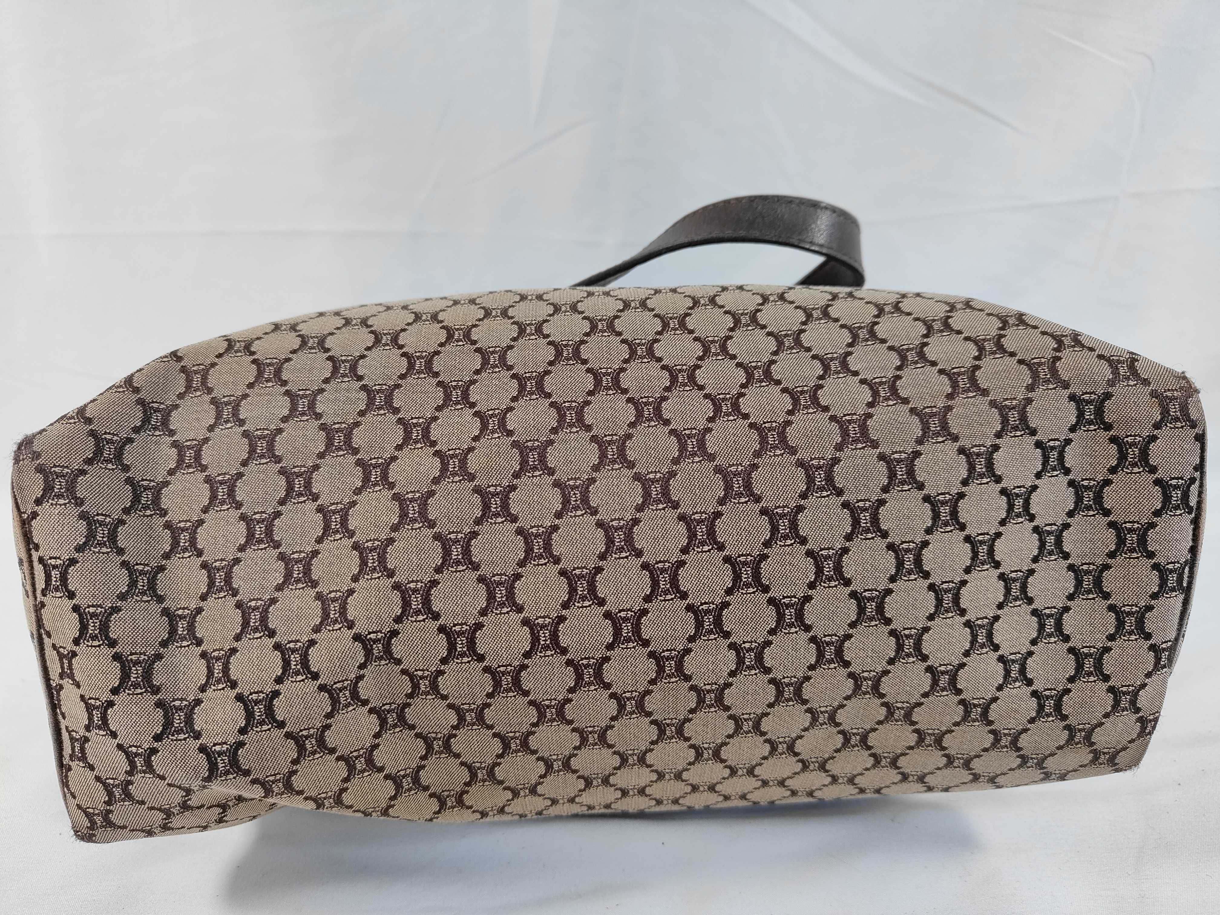 Canvas x Leather Handbag Tote Bag — view 7