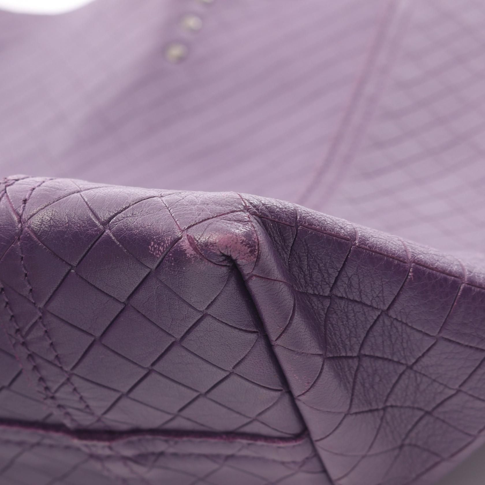 Intrecciato Tote Bag Purple Leather — view 5