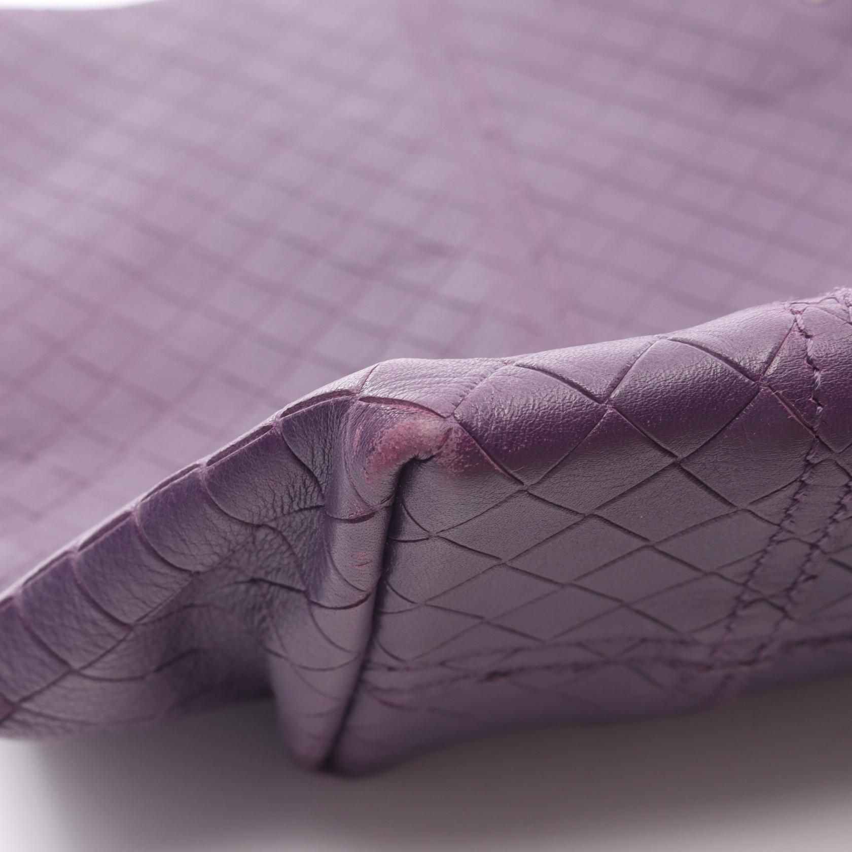 Intrecciato Tote Bag Purple Leather — view 7