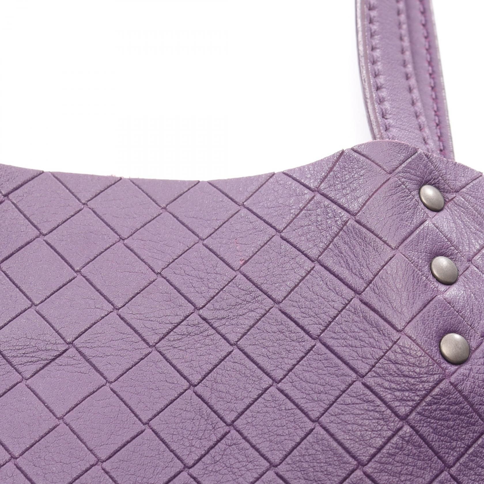 Intrecciato Tote Bag Purple Leather — view 9