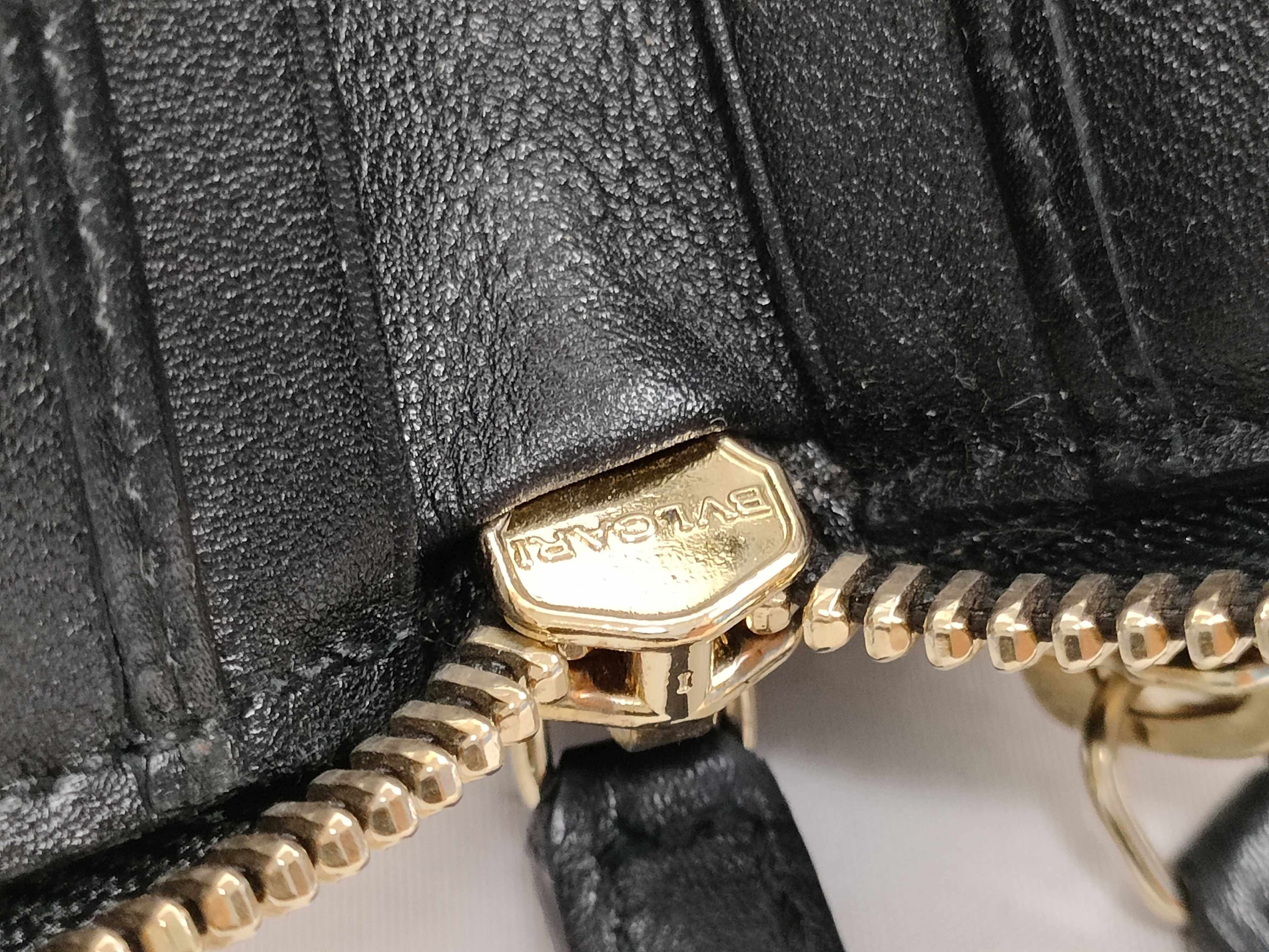 Bulgari Wallet Organizer Leather Black Wallet — view 12