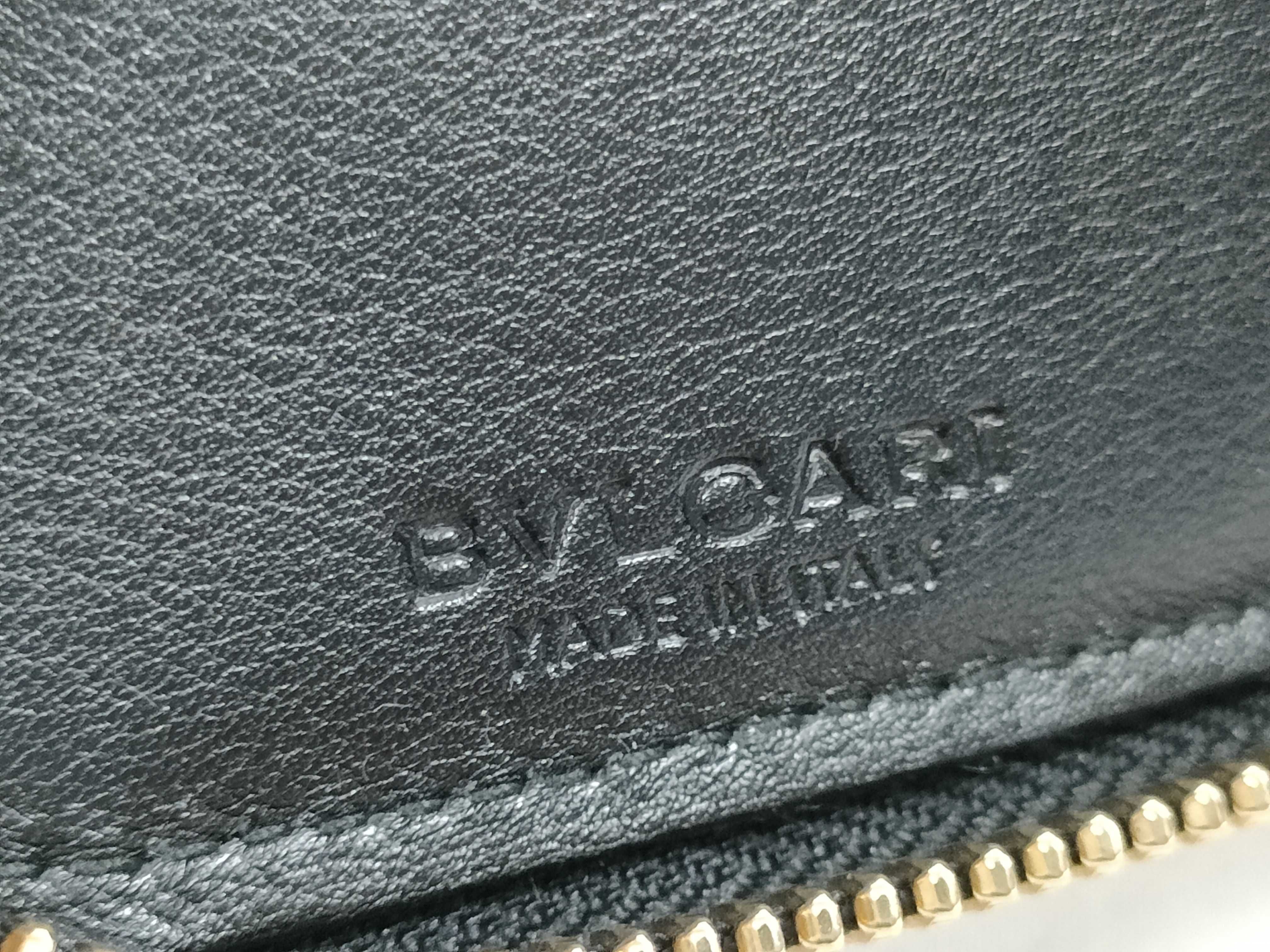 Bulgari Wallet Organizer Leather Black Wallet — view 13