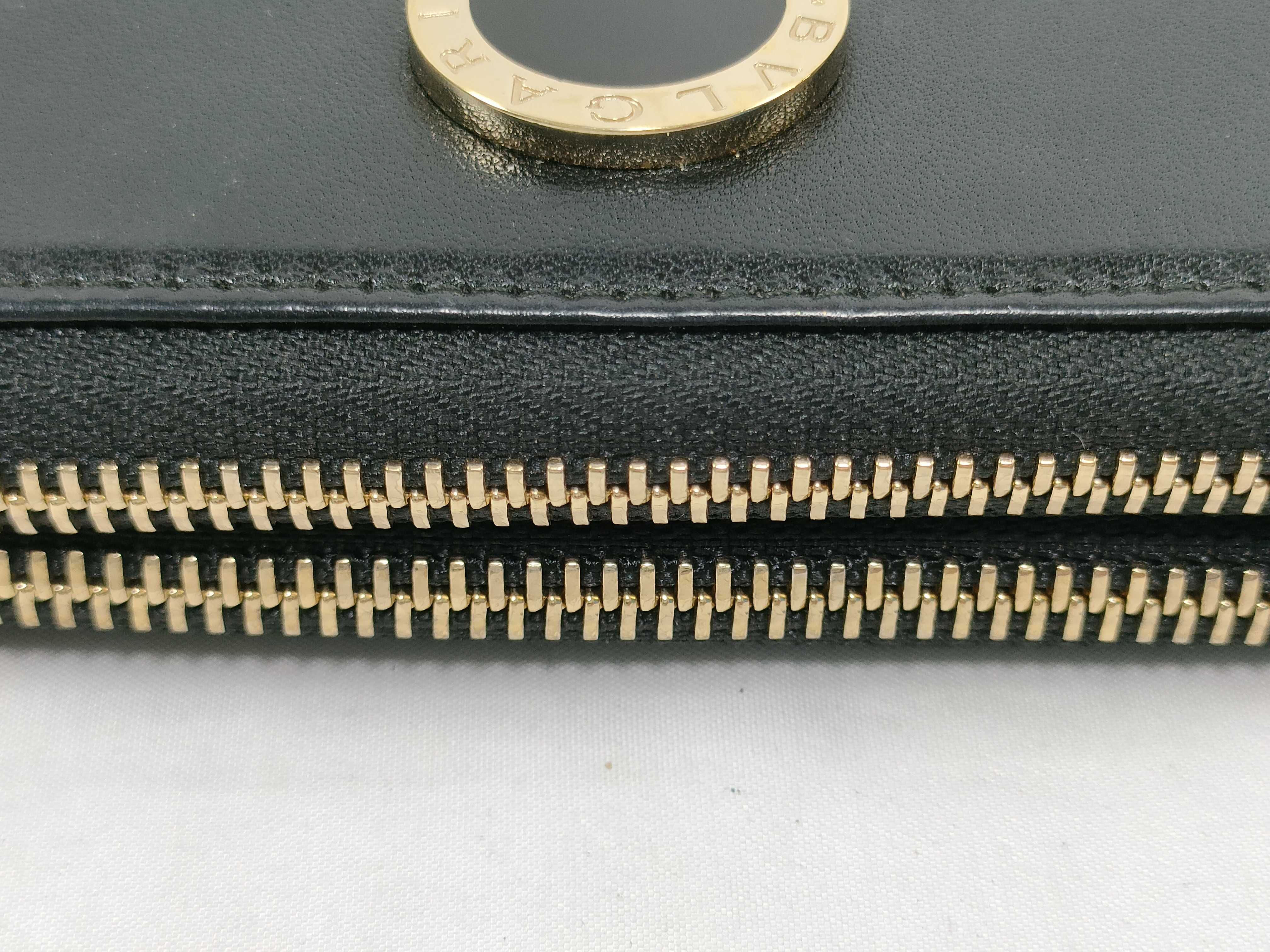 Bulgari Wallet Organizer Leather Black Wallet — view 4