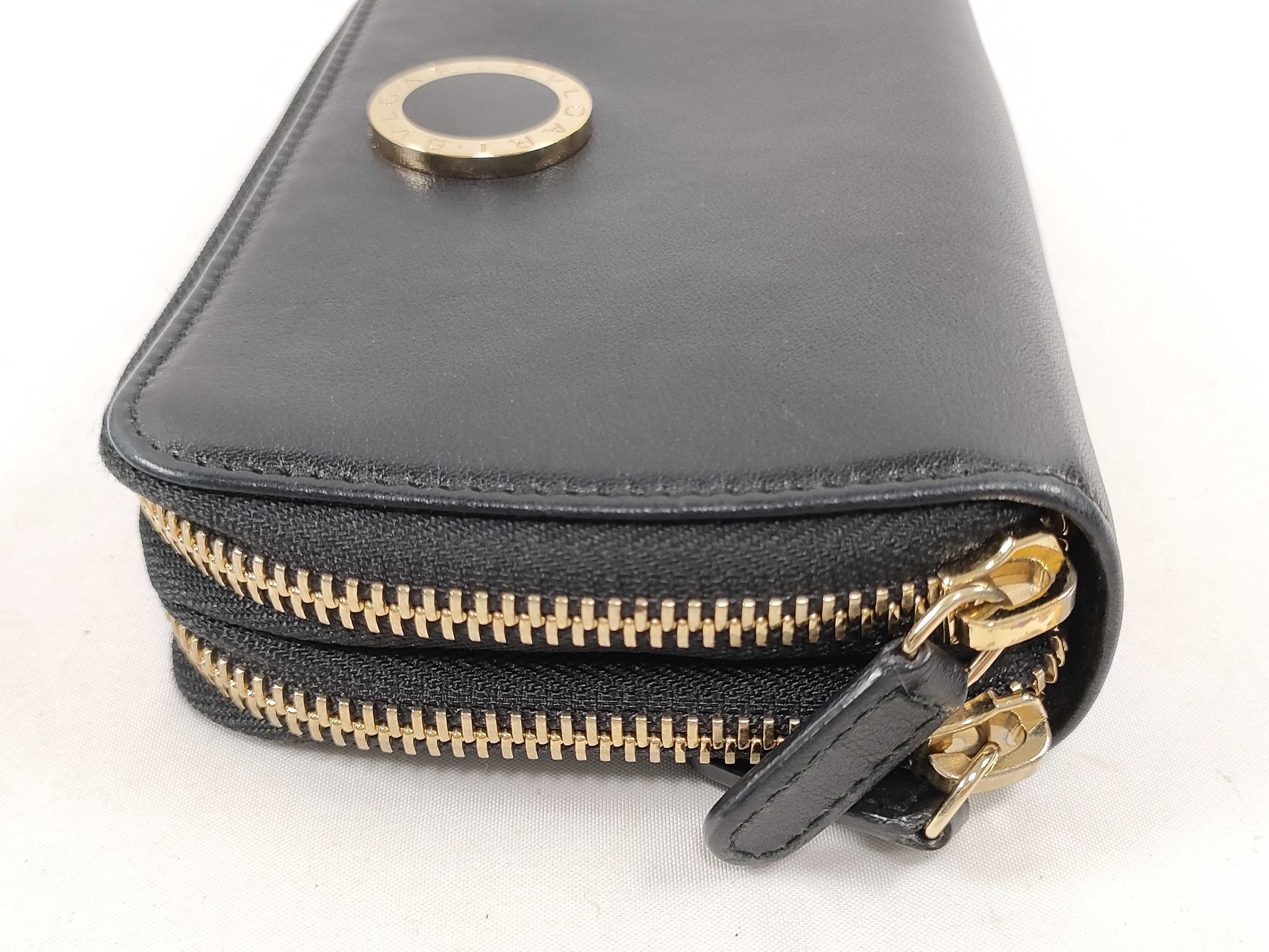 Bulgari Wallet Organizer Leather Black Wallet — view 6