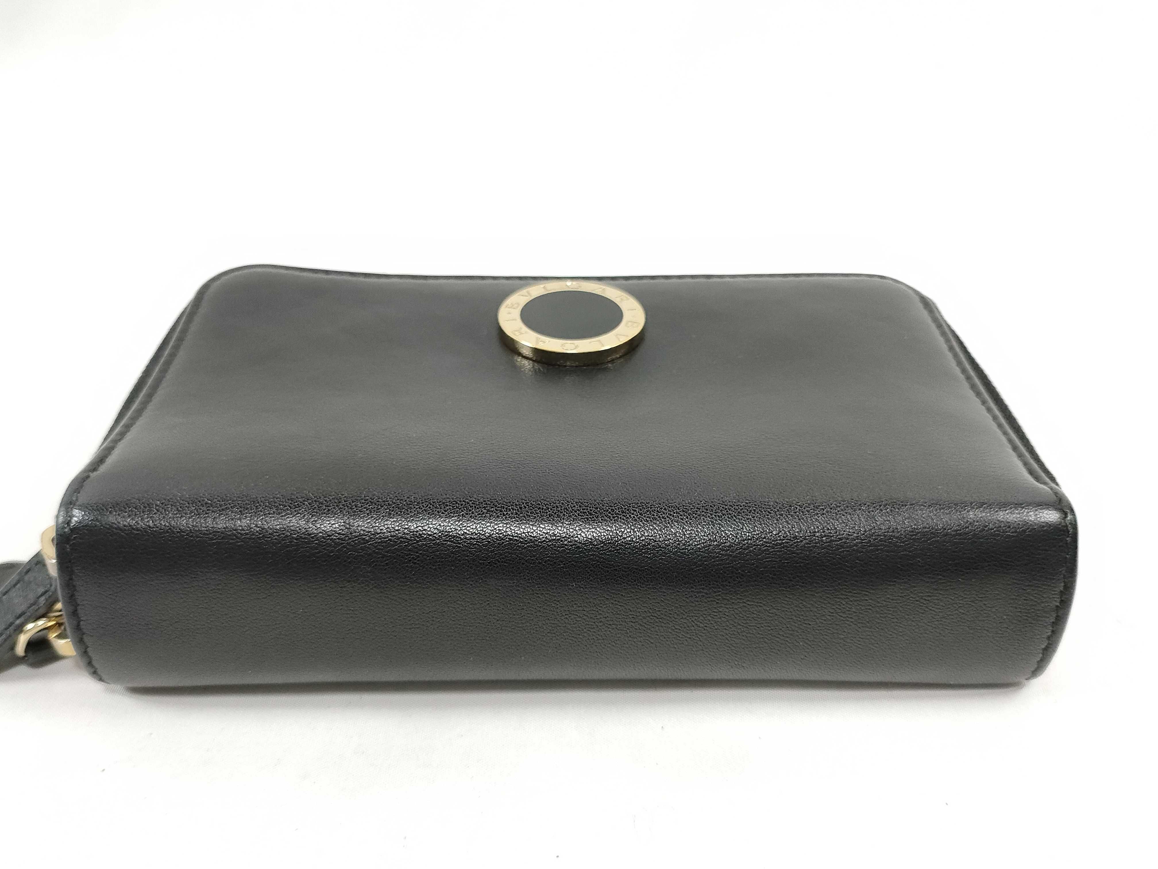 Bulgari Wallet Organizer Leather Black Wallet — view 8