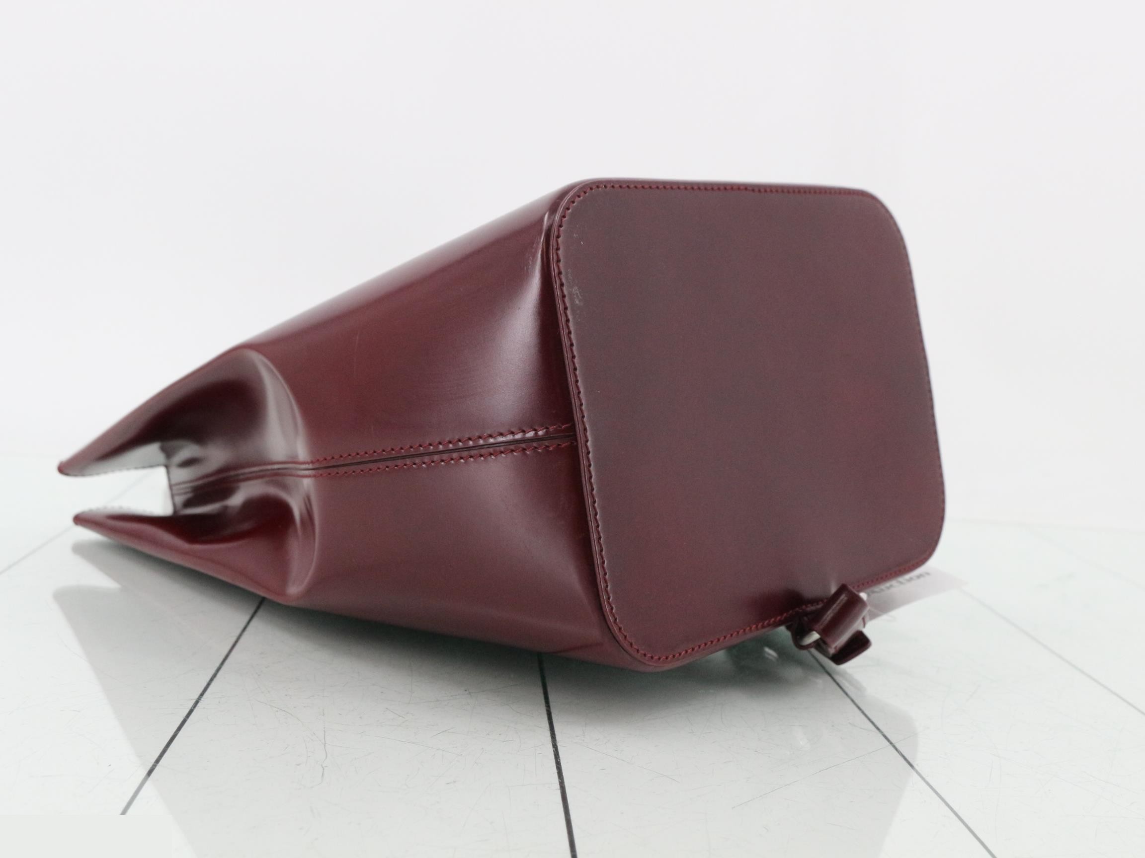 Panthère One-Shoulder Bag, Bordeaux, Silver Hardware, 20 x 30 x 14 cm — view 5