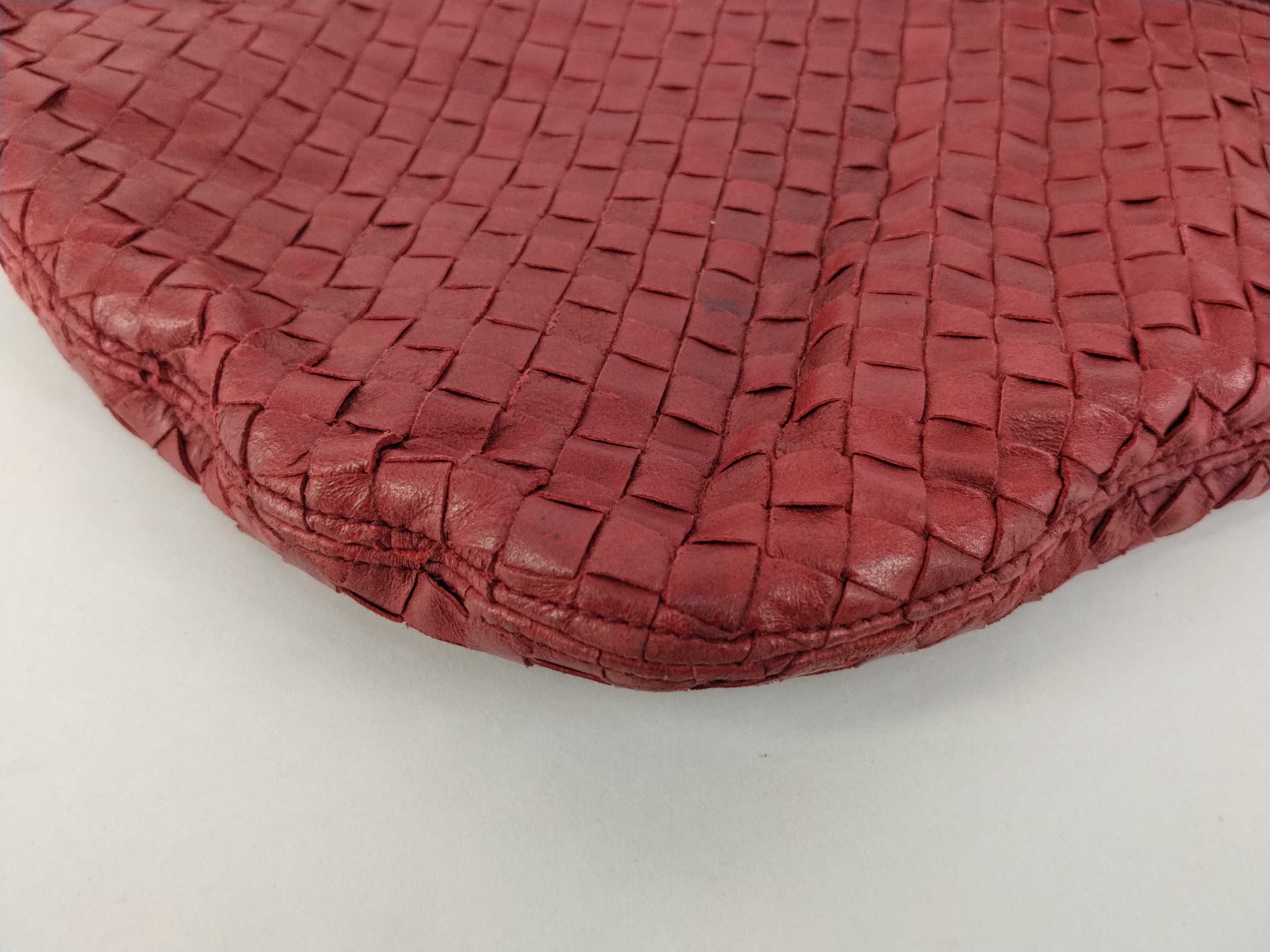 Intrecciato Shoulder Bag (Red) — view 6