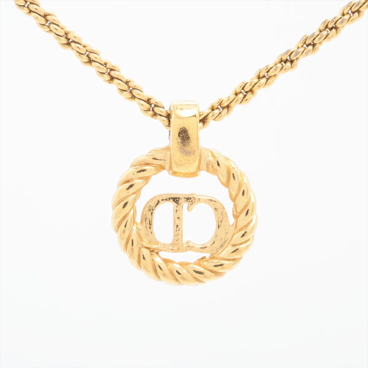 CD Logo Necklace GP Gold — view 2