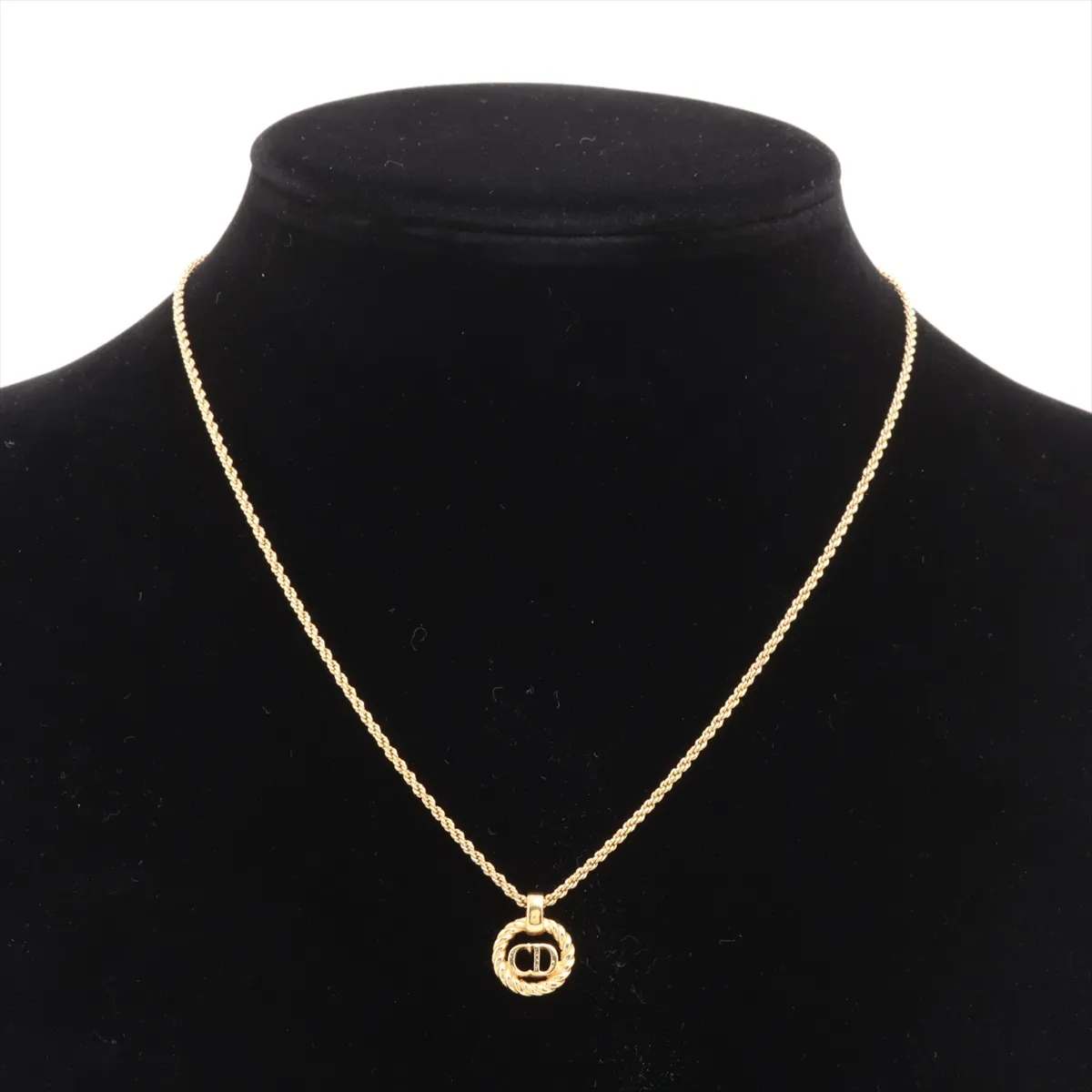 CD Logo Necklace GP Gold — view 5