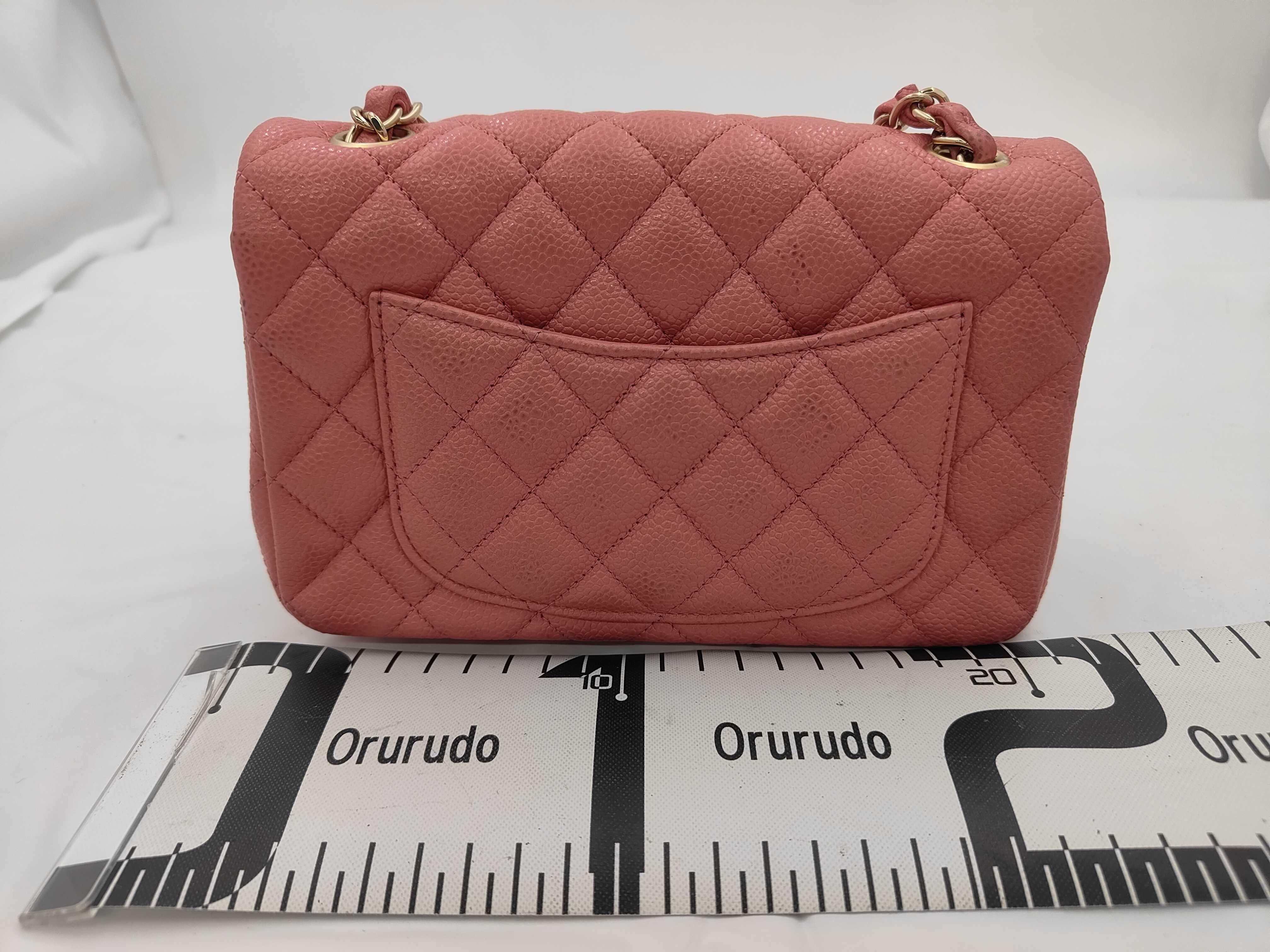 Mini Matelassé Caviar Pink Chain Shoulder Bag — view 2