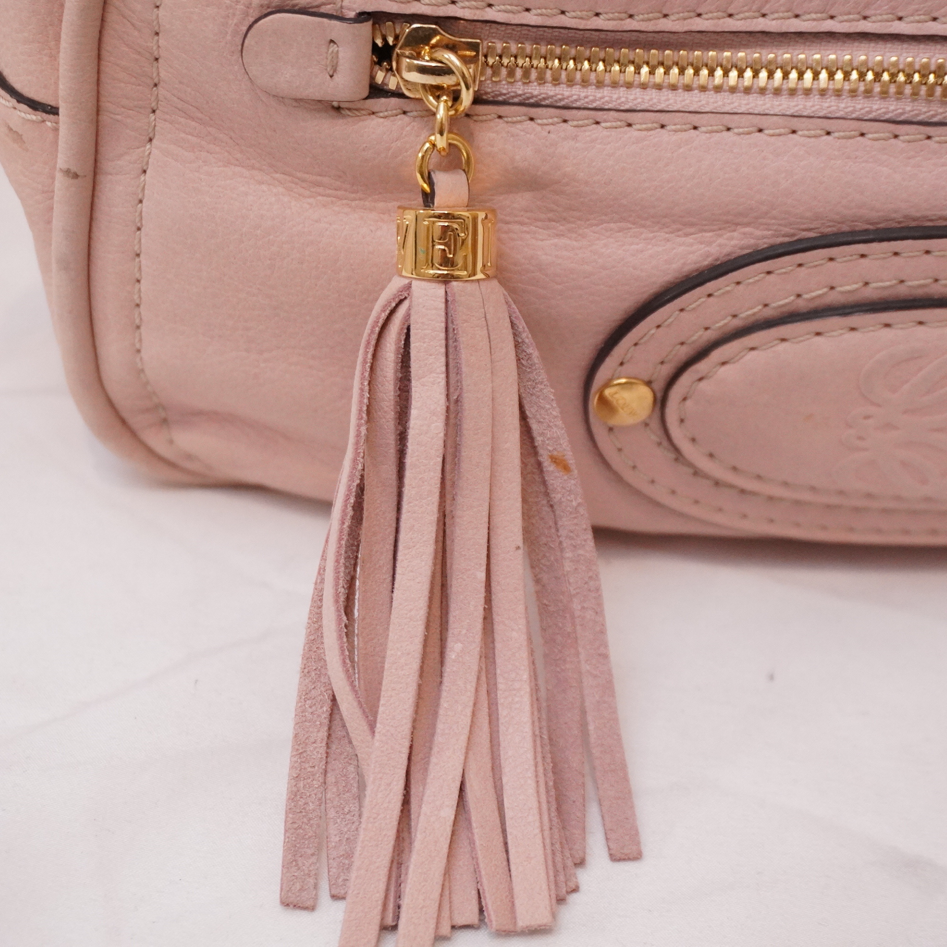 Anagram Embossed Fringe Tassel Design Handbag — view 7