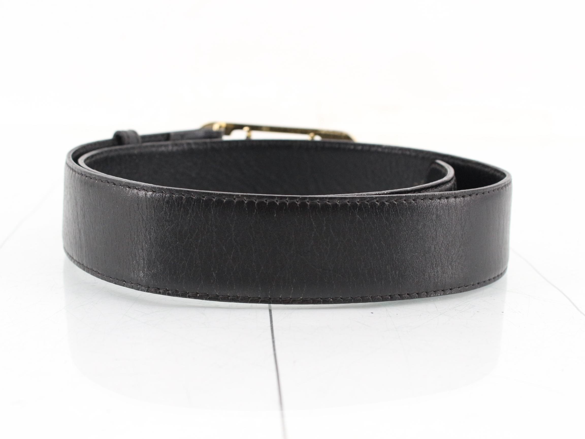 leather belt with carriage hardware. — view 2