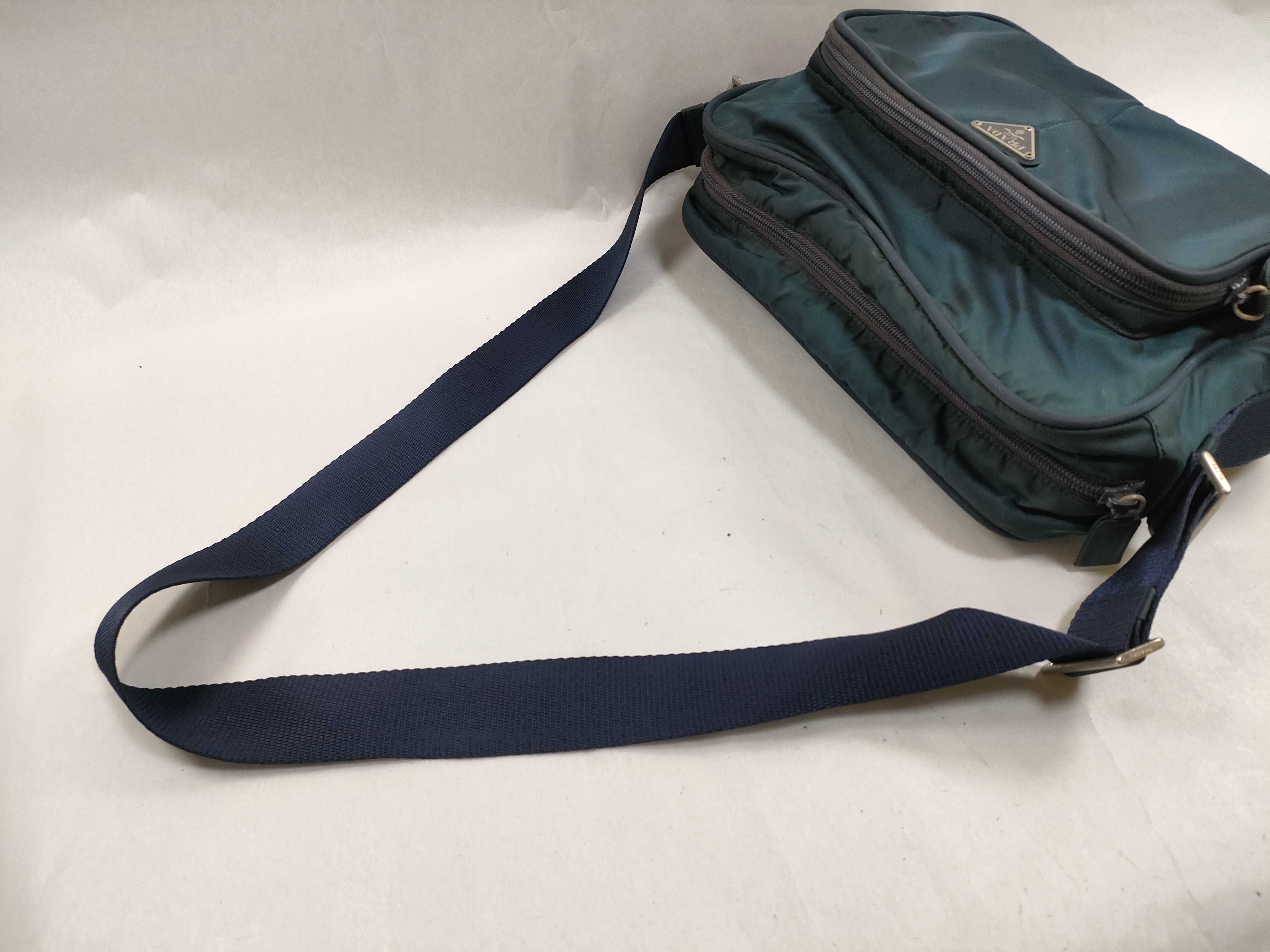 Nylon Shoulder Bag with White Tag, Key/Padlock Included — view 3