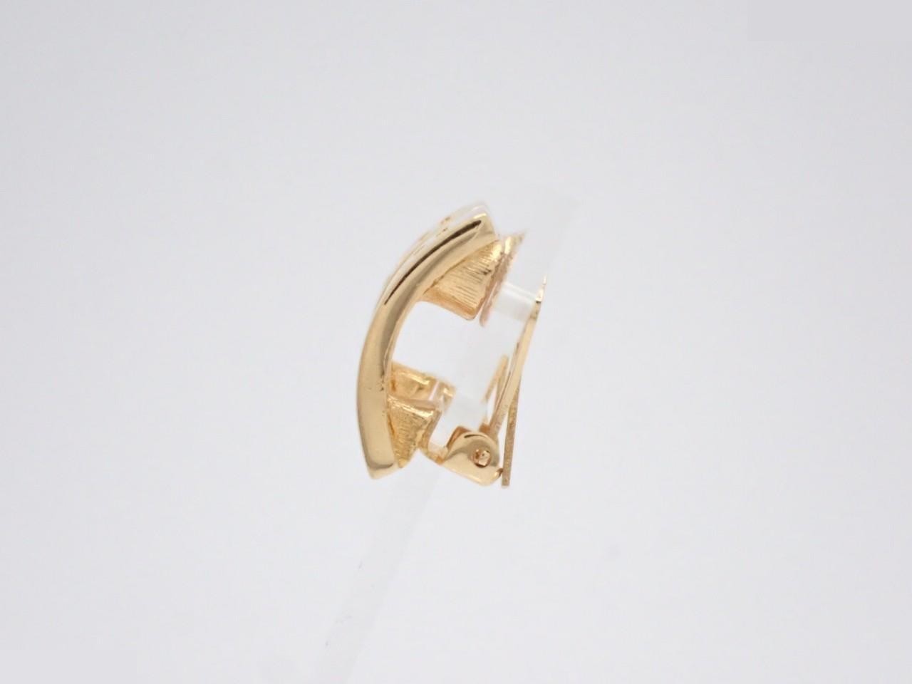 Logo Earrings, Gold Color — view 3