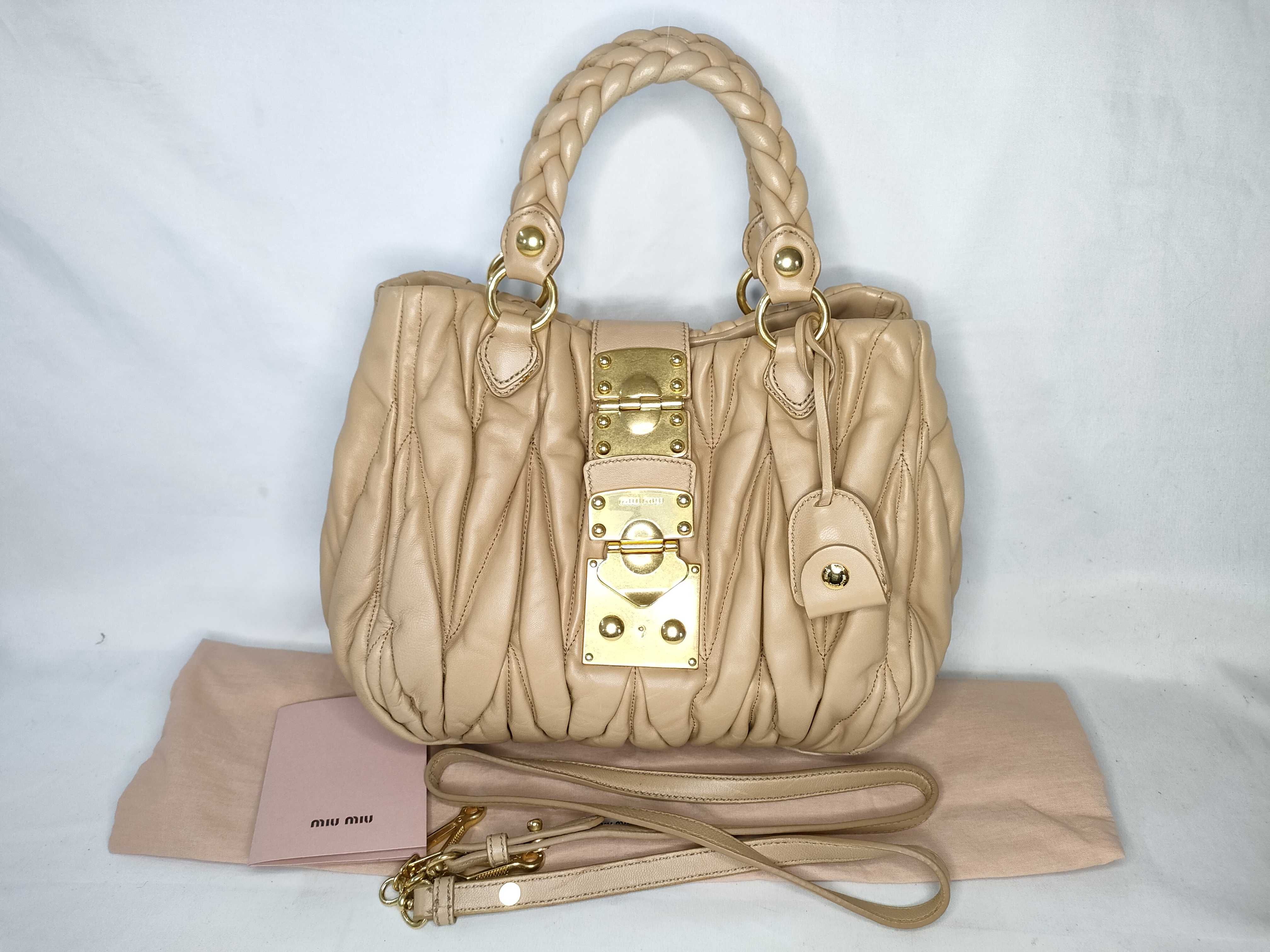 MIUMIU 2WAY Shoulder Bag Matelasse/Charm Handbag