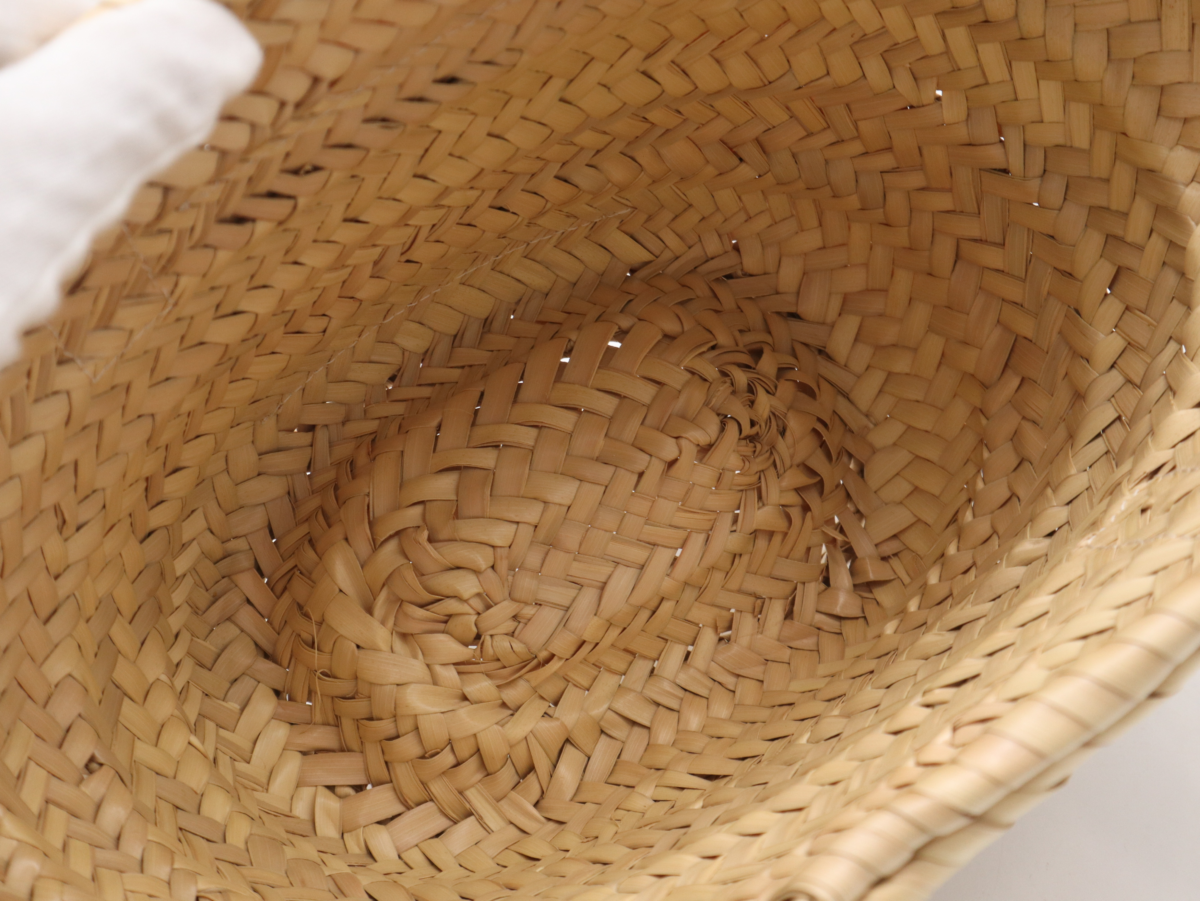 Raffia x Leather Basket Bag, Small, Natural White, Tote Bag with Box and Dust Bag — view 10