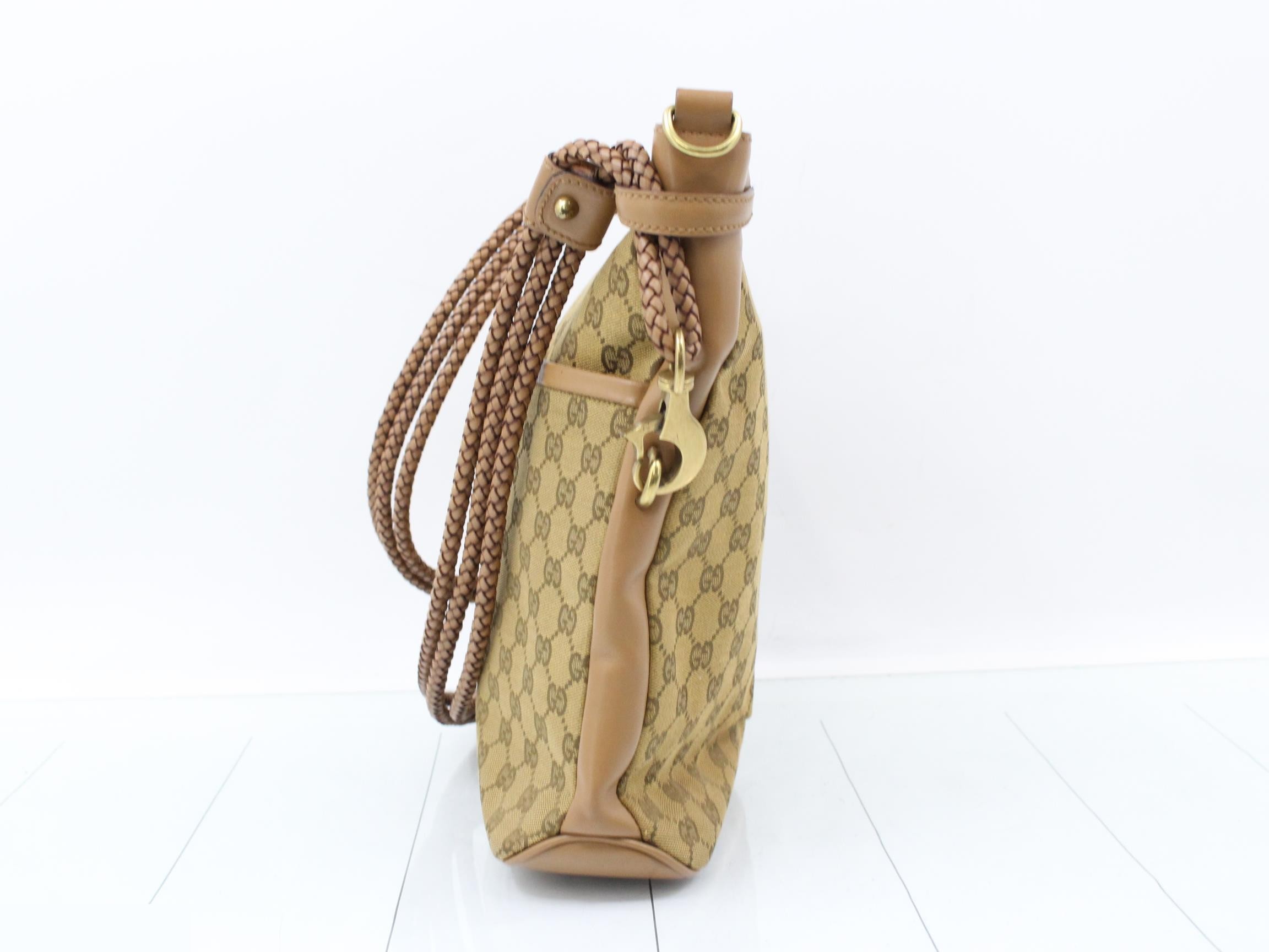 GG canvas leather shoulder bag — view 3