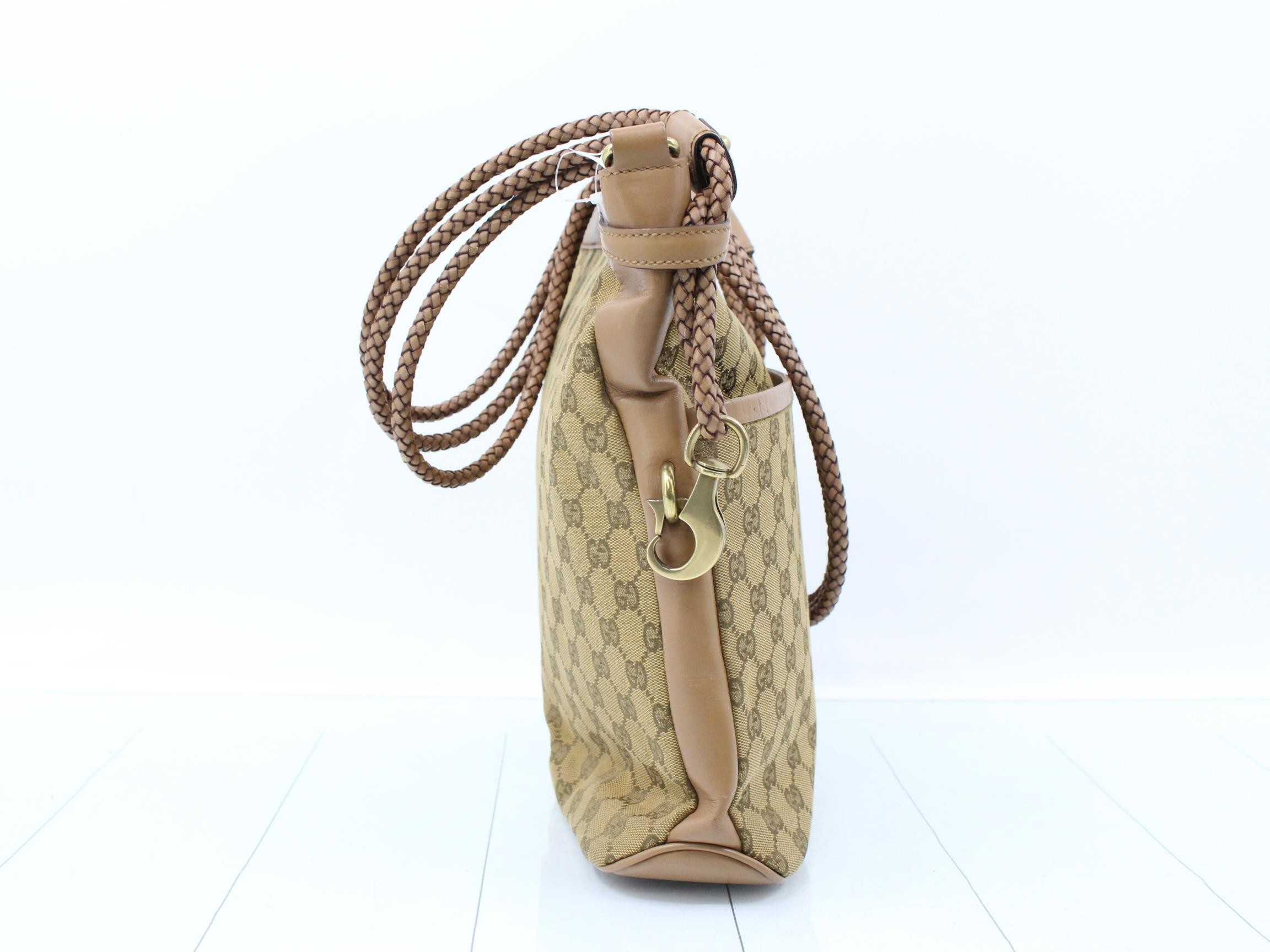 GG canvas leather shoulder bag — view 4