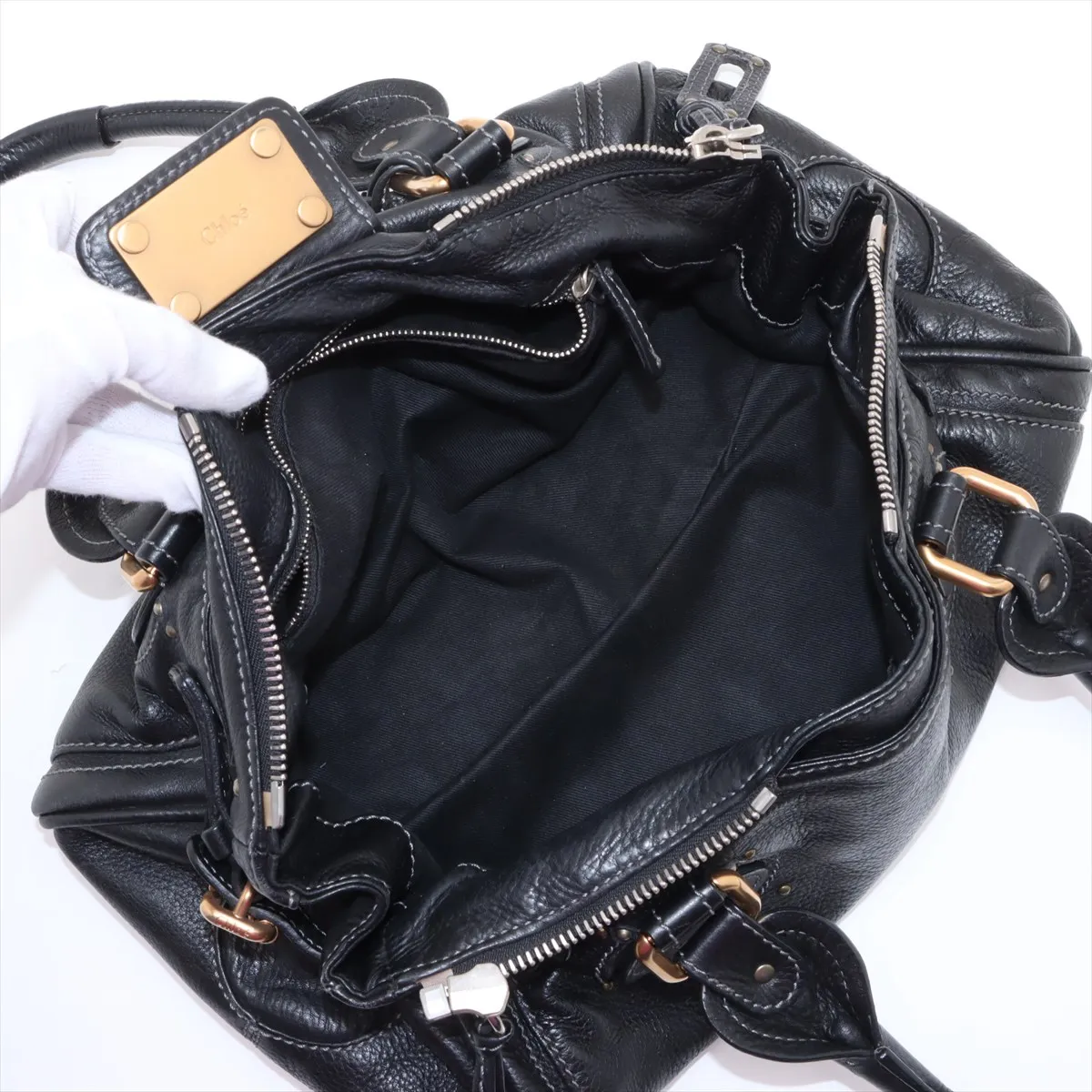 paddington leather handbag black — view 5