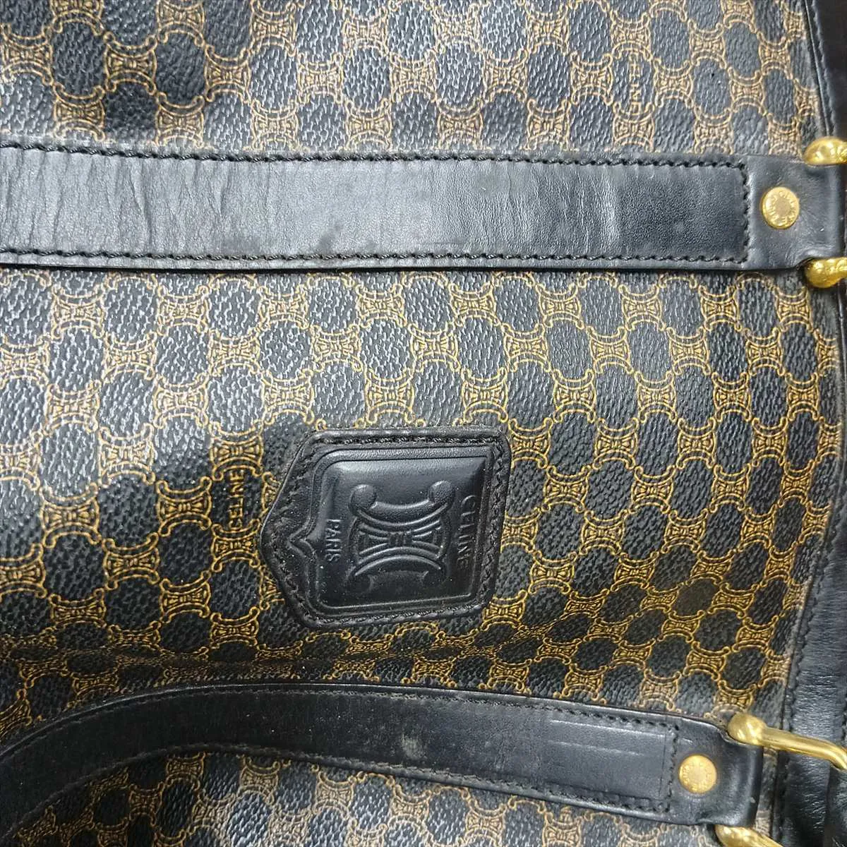 Macadam PVC x Leather Boston Bag, Brown — view 14
