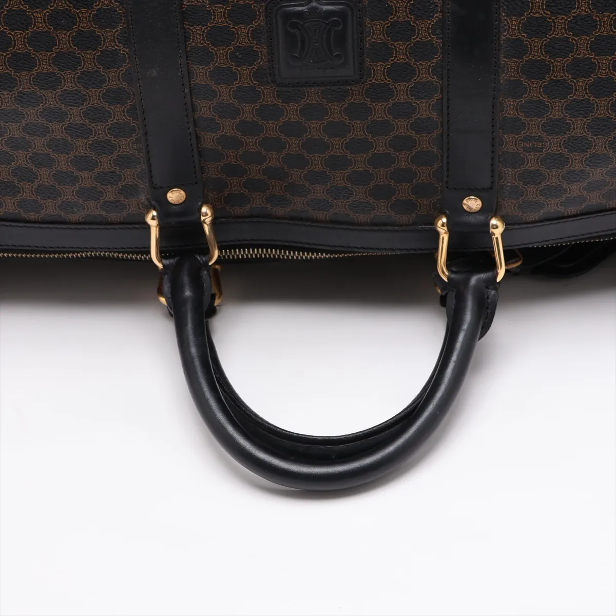 Macadam PVC x Leather Boston Bag, Brown — view 5
