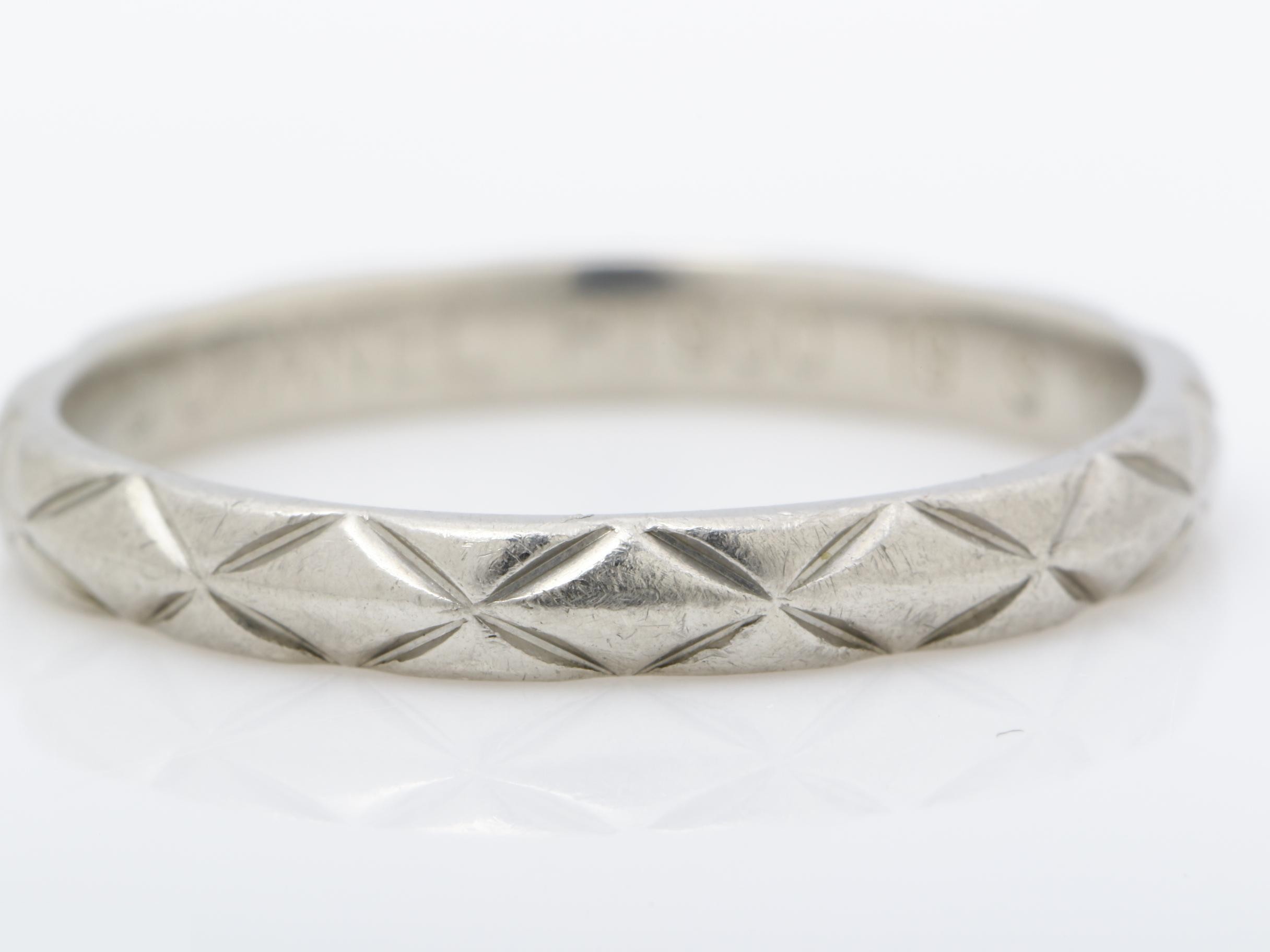 Ring, PT950, 3.2g, #53 / Actual size #12 — view 2