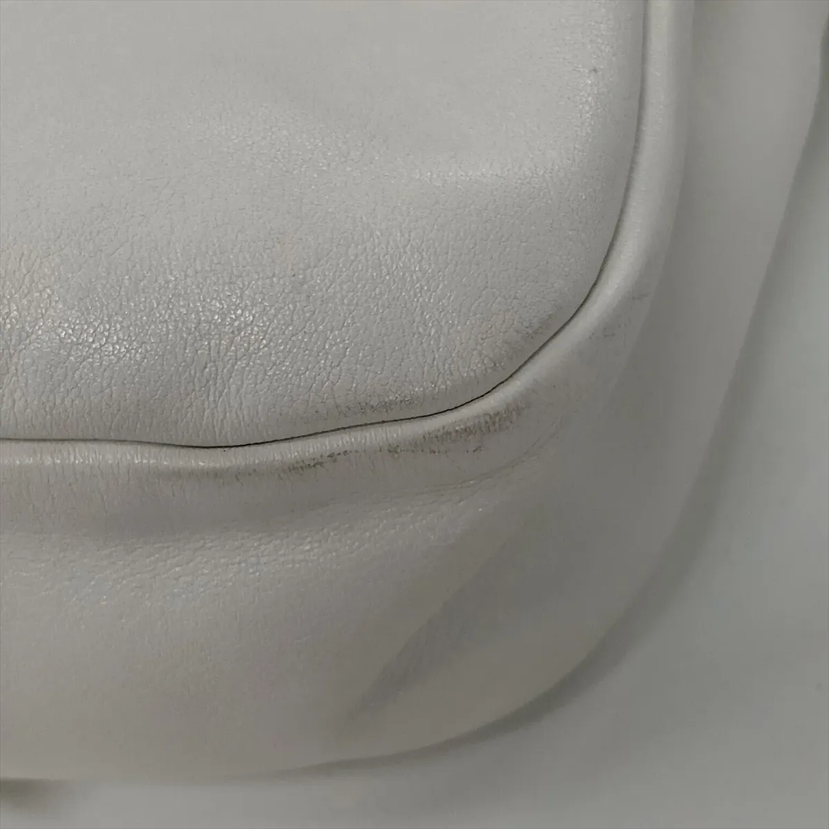 Coco Mark Lambskin Chain Shoulder Bag, White with Gold Hardware — view 15