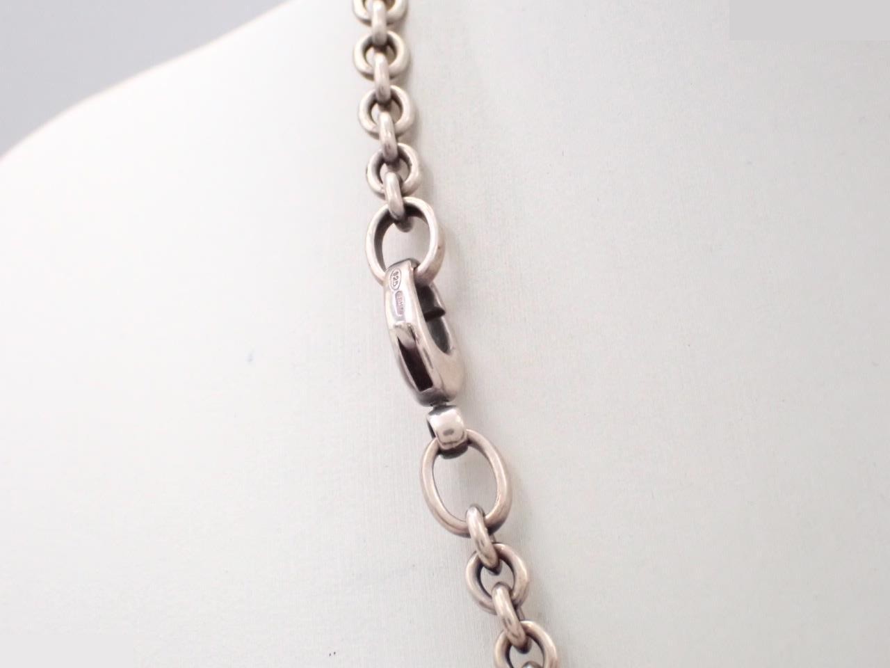 Interlocking G Silver Necklace 925/28.1g — view 2