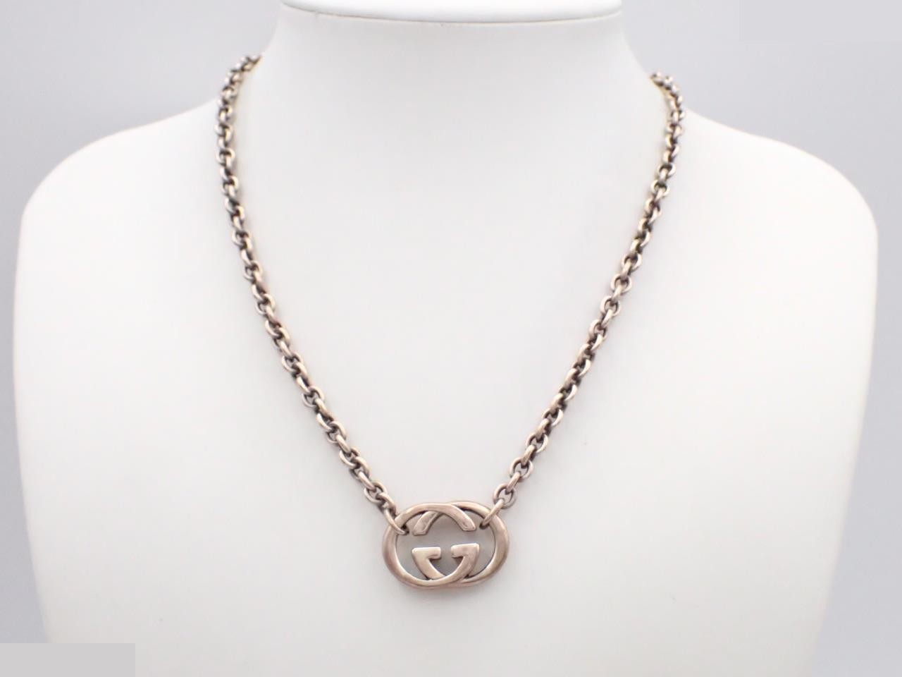 Interlocking G Silver Necklace 925/28.1g — view 3