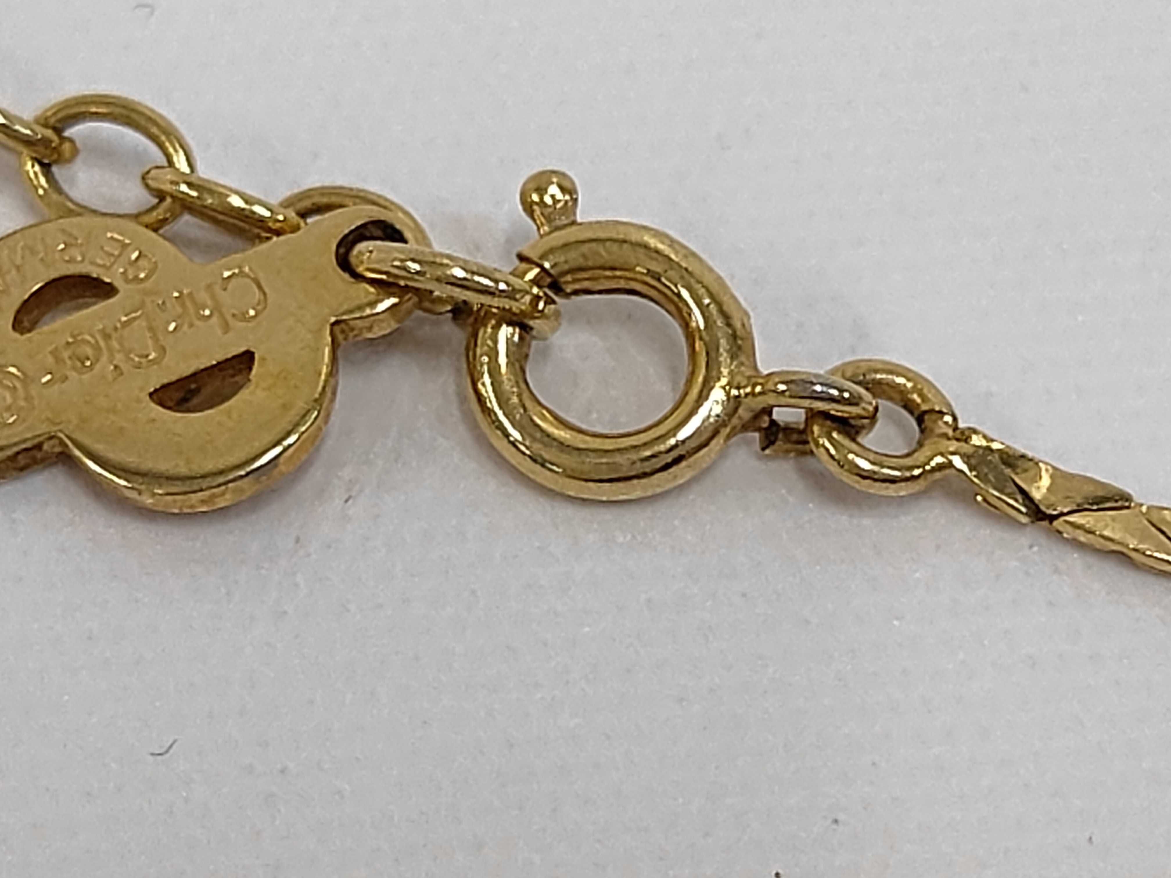 Oval Bleak Necklace GP Rhinestone Gold Dior Necklace — view 3