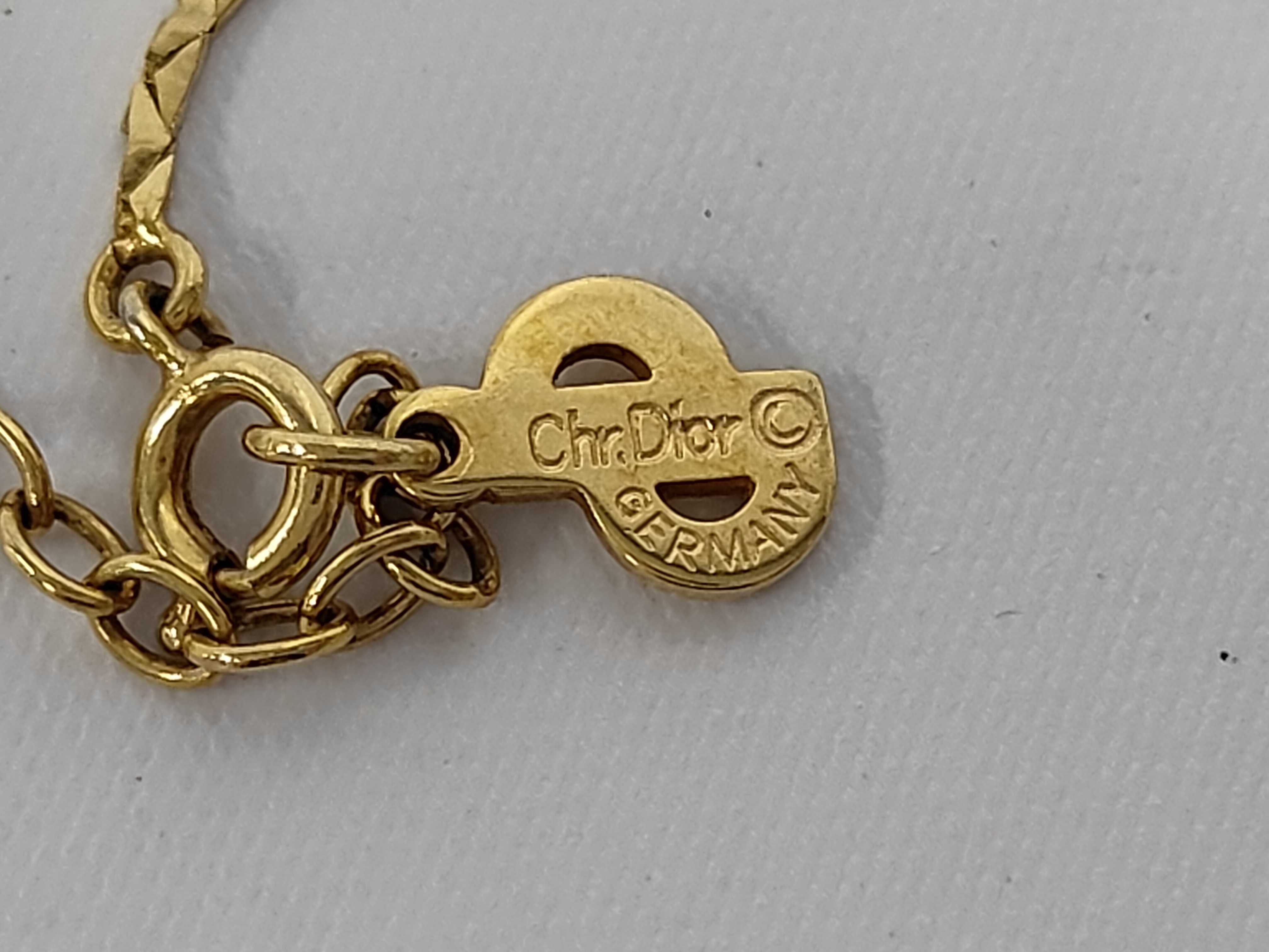 Oval Bleak Necklace GP Rhinestone Gold Dior Necklace — view 4