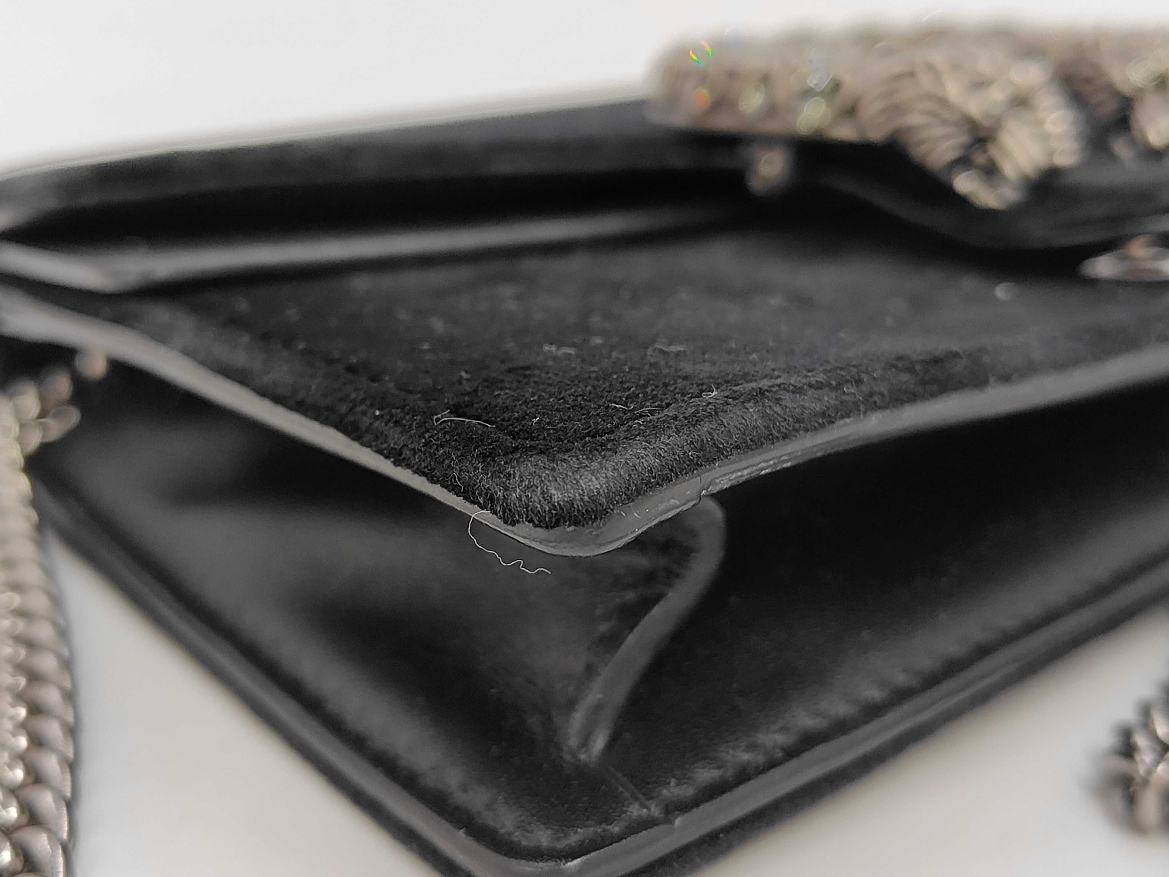 Dionysus Velour x Leather Black 476432 Mini Shoulder Bag — view 3