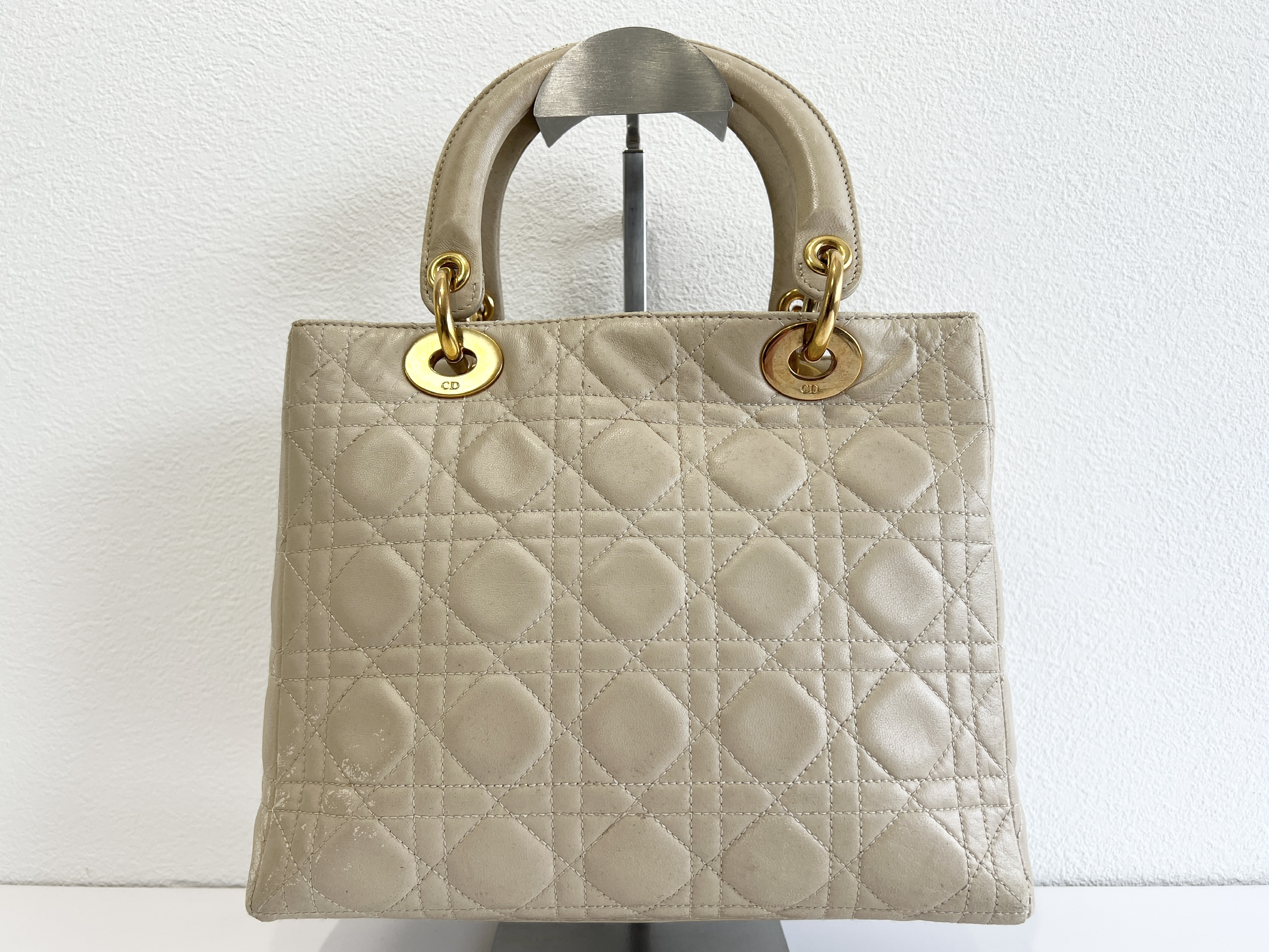 Lady Dior Cannage Leather Lambskin 2way Handbag Shoulder Bag — view 2