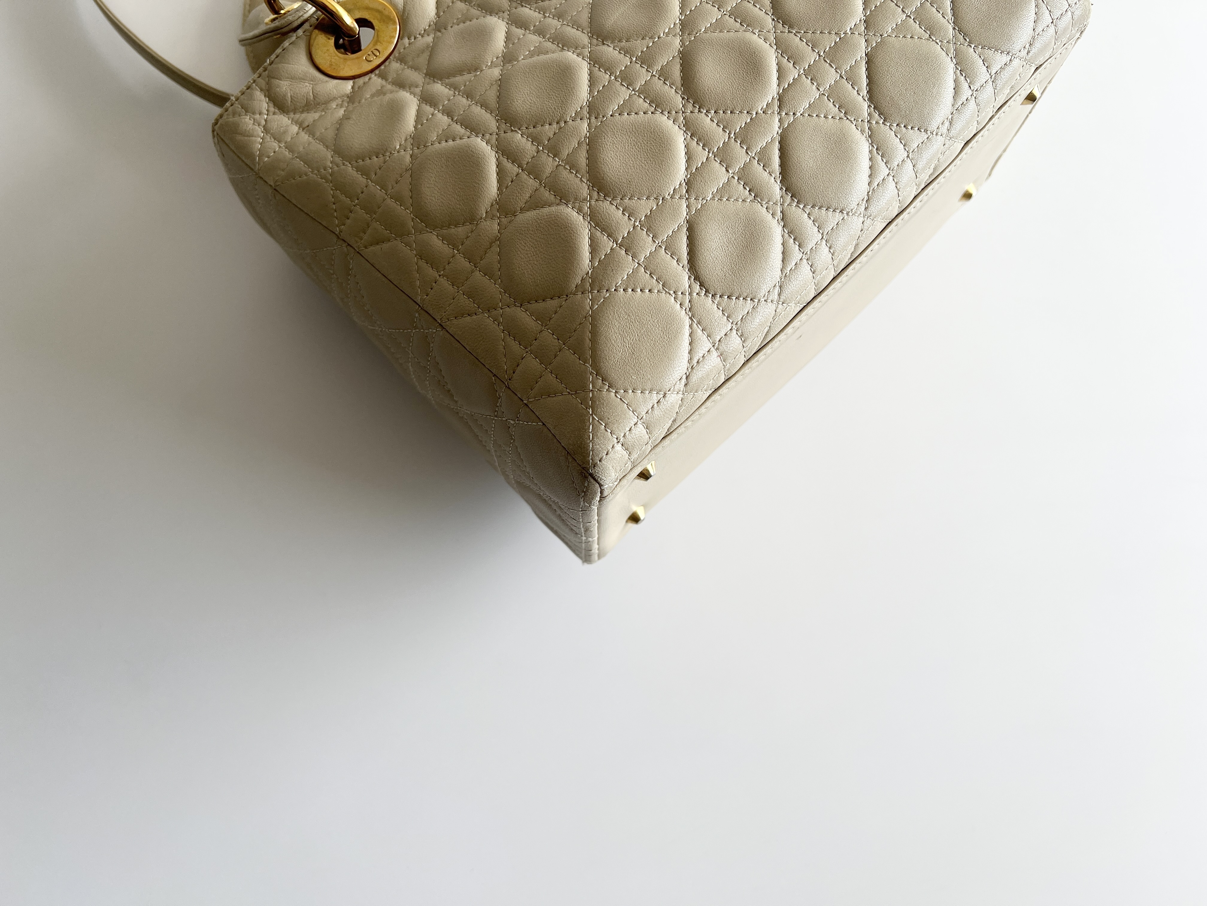 Lady Dior Cannage Leather Lambskin 2way Handbag Shoulder Bag — view 11