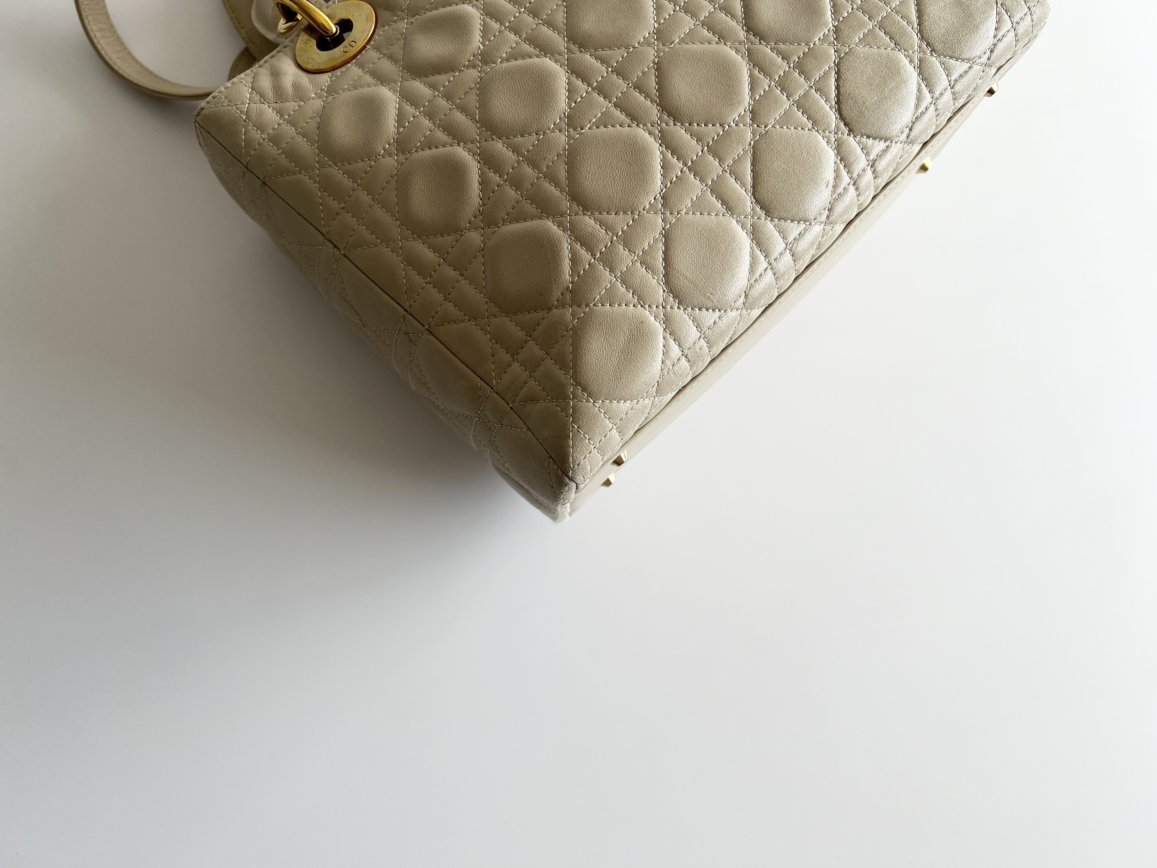 Lady Dior Cannage Leather Lambskin 2way Handbag Shoulder Bag — view 13