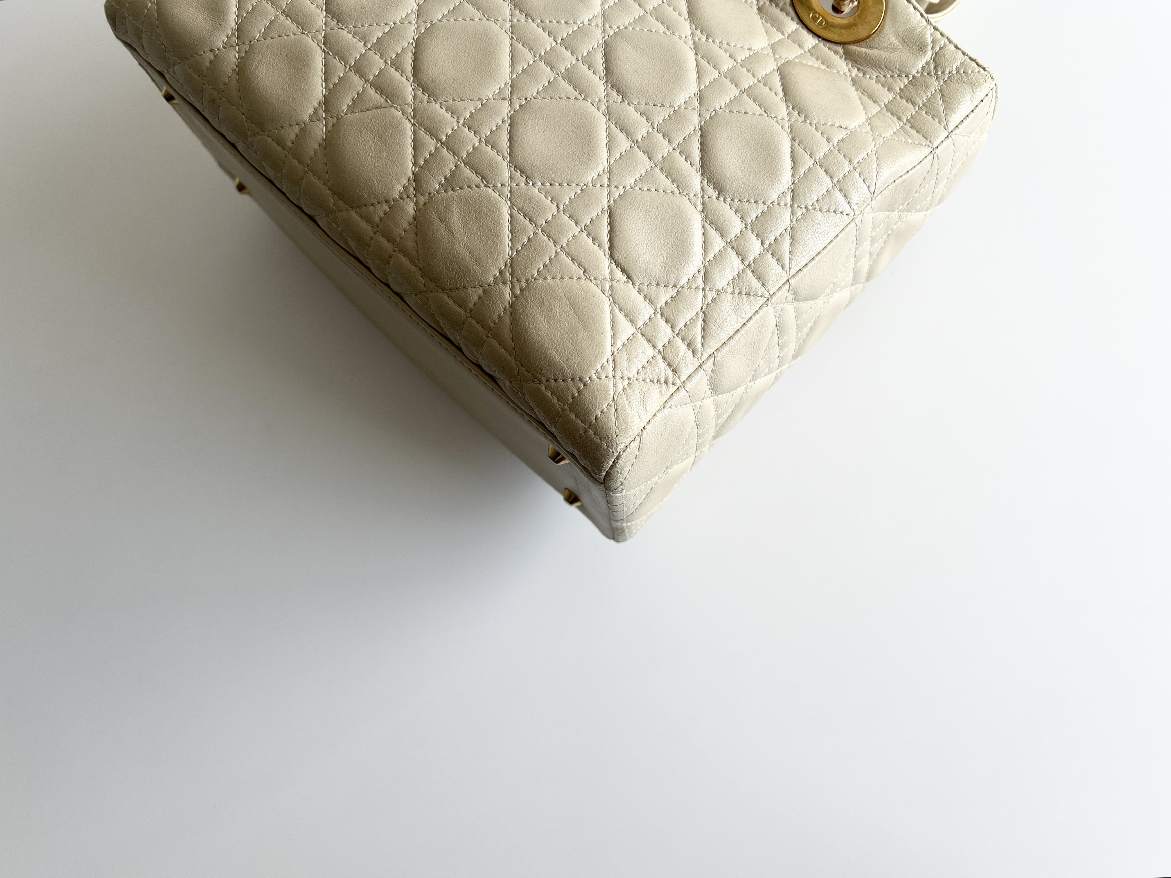 Lady Dior Cannage Leather Lambskin 2way Handbag Shoulder Bag — view 14